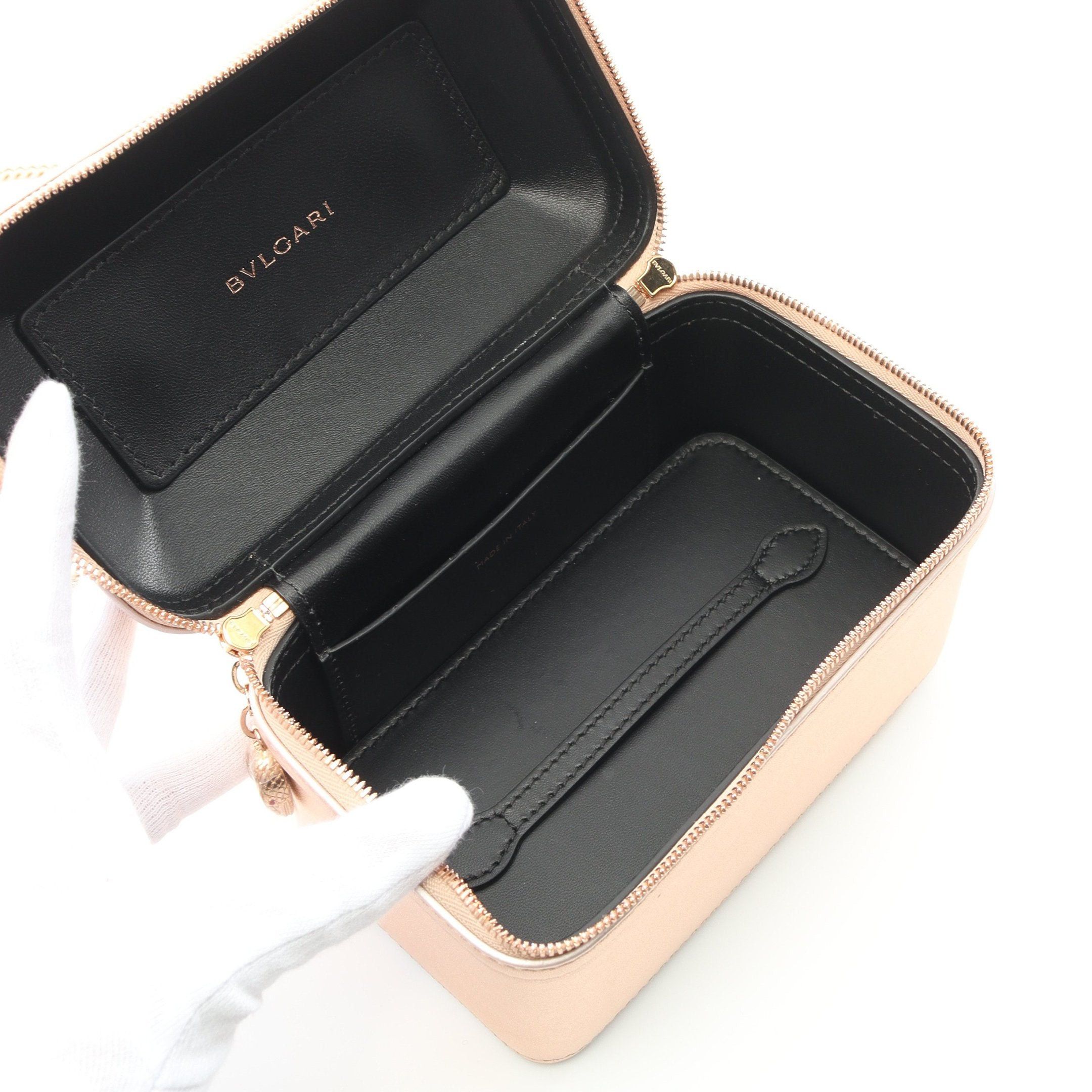 Bvlgari Bvlgari Vanity Bag Leather Pink Metallic Size ONE SIZE - 3 Thumbnail