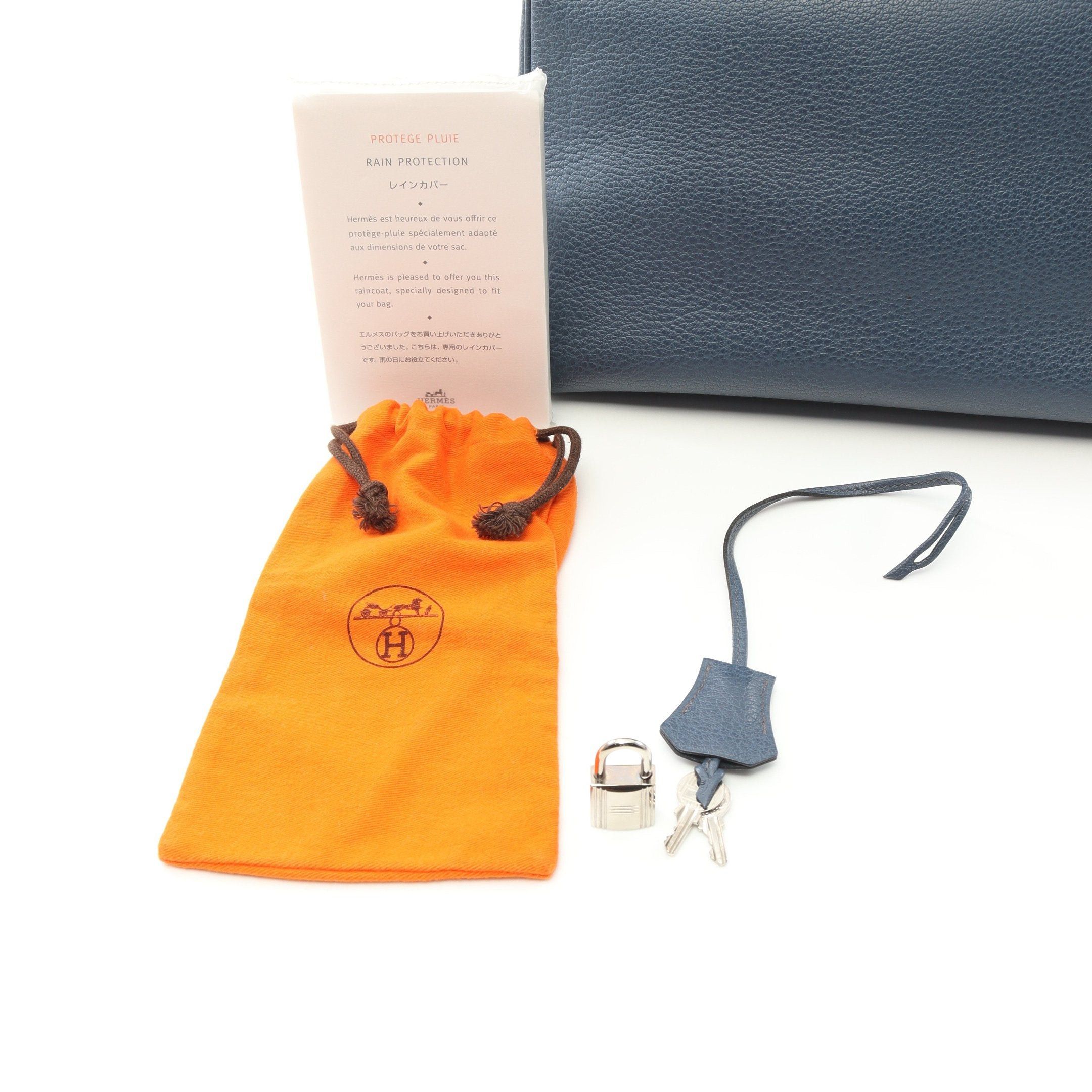 Hermes Hermes Birkin 35 Handbag Togo Blue Silver Hardware □I Stamp (Manufactured Around 2005) Size ONE SIZE - 3 Thumbnail