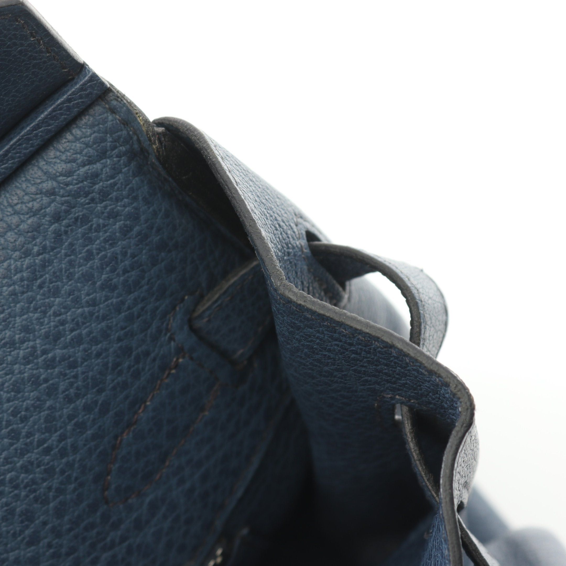 Hermes Hermes Birkin 35 Handbag Togo Blue Silver Hardware □I Stamp (Manufactured Around 2005) Size ONE SIZE - 7 Thumbnail