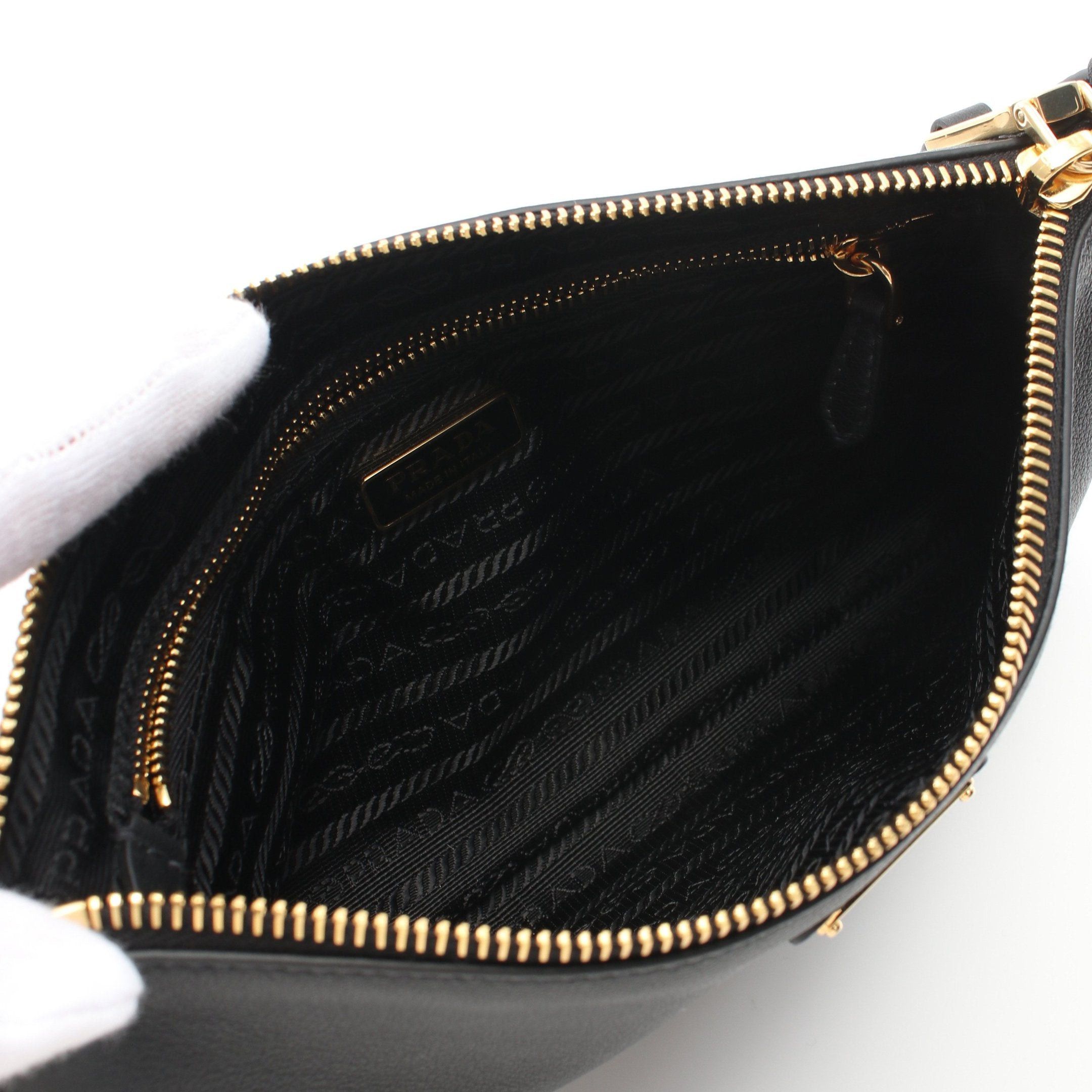 Prada Prada Shoulder Bag Leather Black Size ONE SIZE - 3 Thumbnail