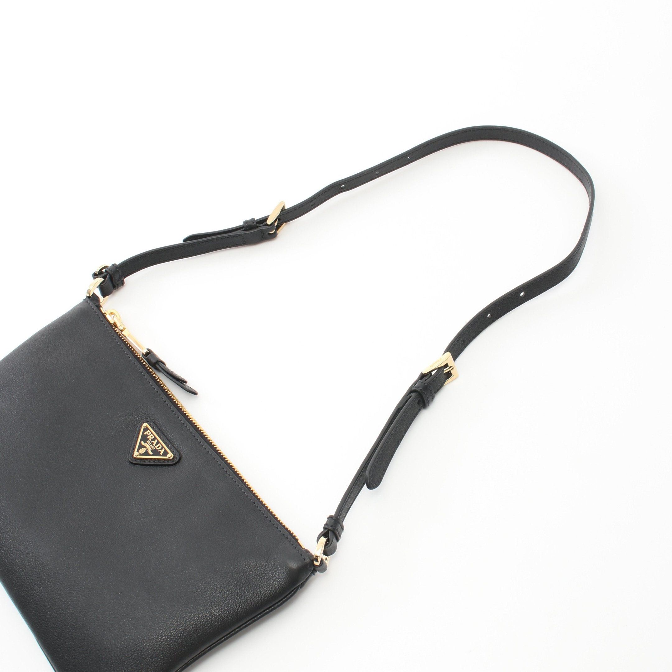 Prada Prada Shoulder Bag Leather Black Size ONE SIZE - 7 Thumbnail