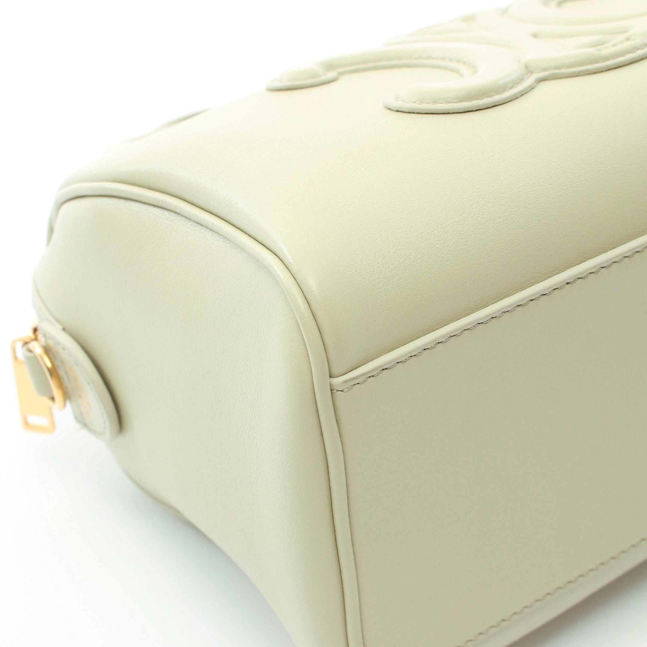 Celine Celine Small Boston Cuill Triomphe Handbag Mini Bag Leather Light Green Size ONE SIZE - 5 Thumbnail