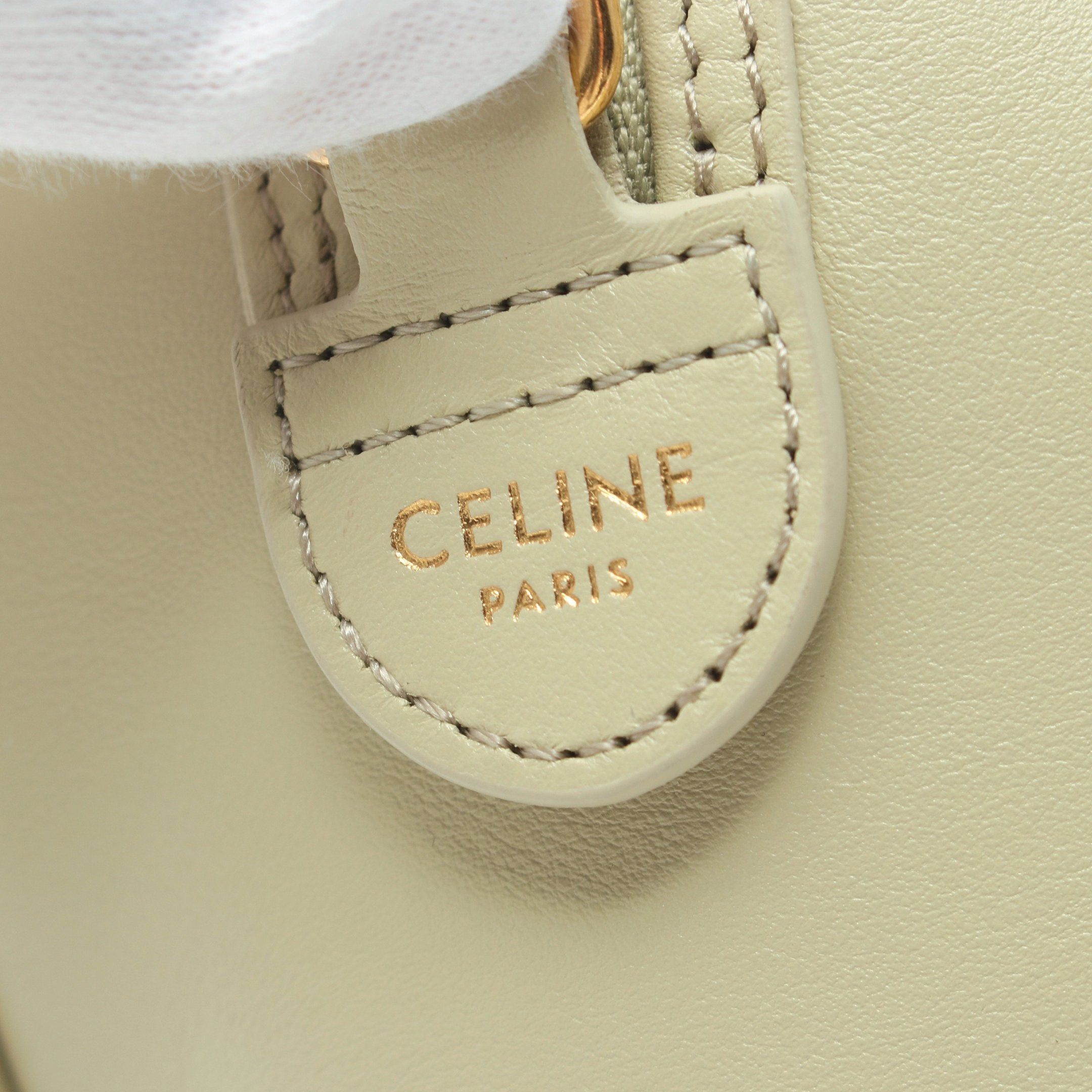 Celine Celine Small Boston Cuill Triomphe Handbag Mini Bag Leather Light Green Size ONE SIZE - 4 Thumbnail