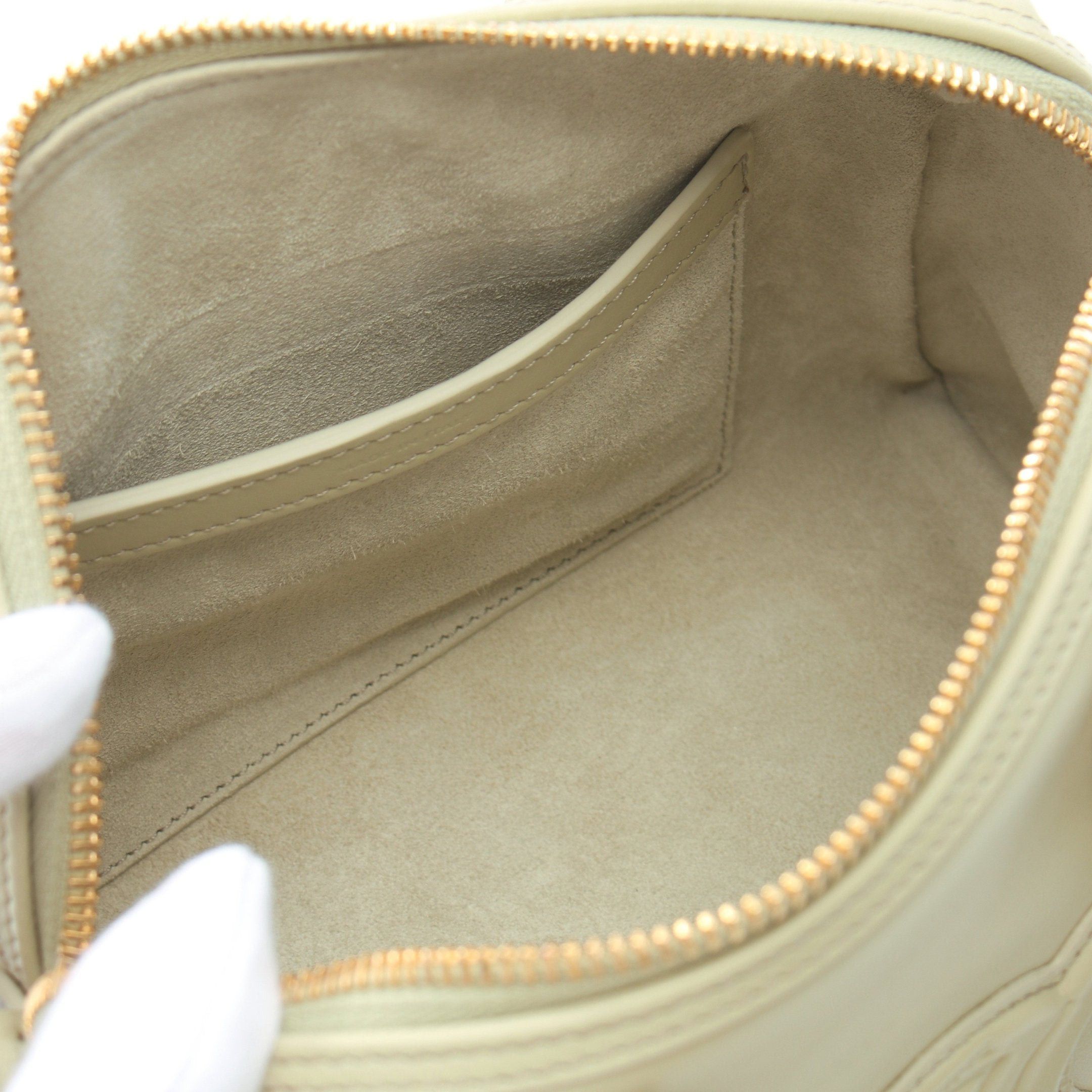 Celine Celine Small Boston Cuill Triomphe Handbag Mini Bag Leather Light Green Size ONE SIZE - 3 Thumbnail