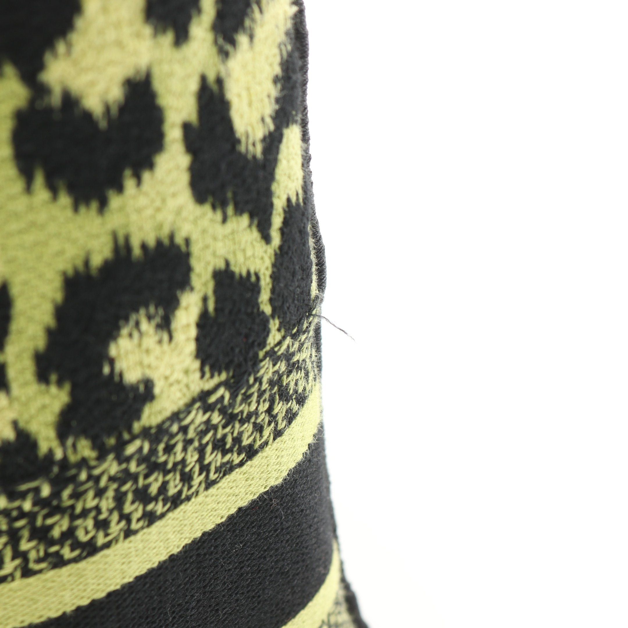 Dior Dior Lady Medium Handbag Leopard Canvas Yellow-Green Black Size ONE SIZE - 7 Thumbnail