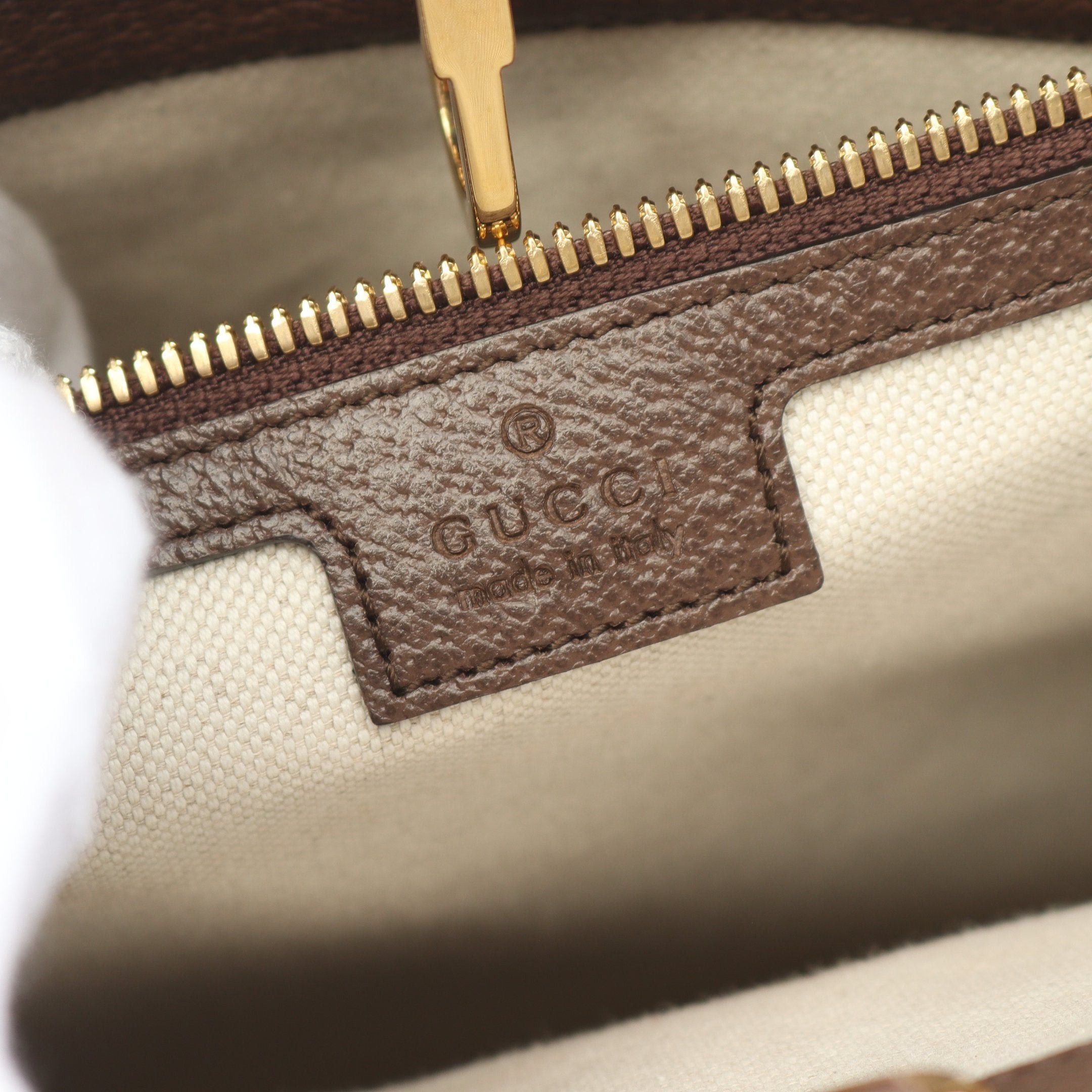 Gucci Gucci Jumbo Gg Handbag Tote Bag Canvas Leather Beige Dark Brown Size ONE SIZE - 4 Thumbnail