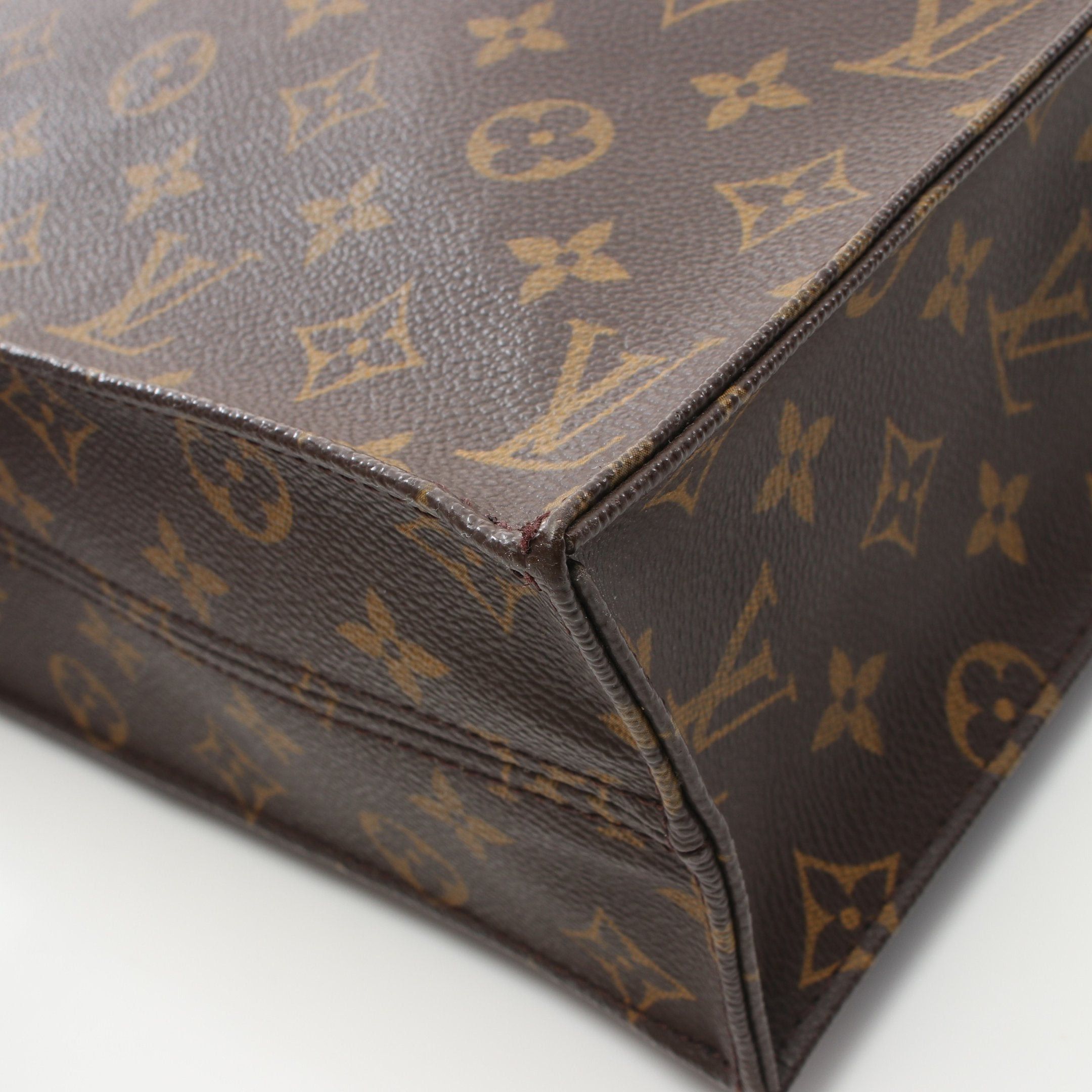 Louis Vuitton Louis Vuitton Sac Plat Monogram Handbag Tote Bag Leather Brown Size ONE SIZE - 10 Thumbnail