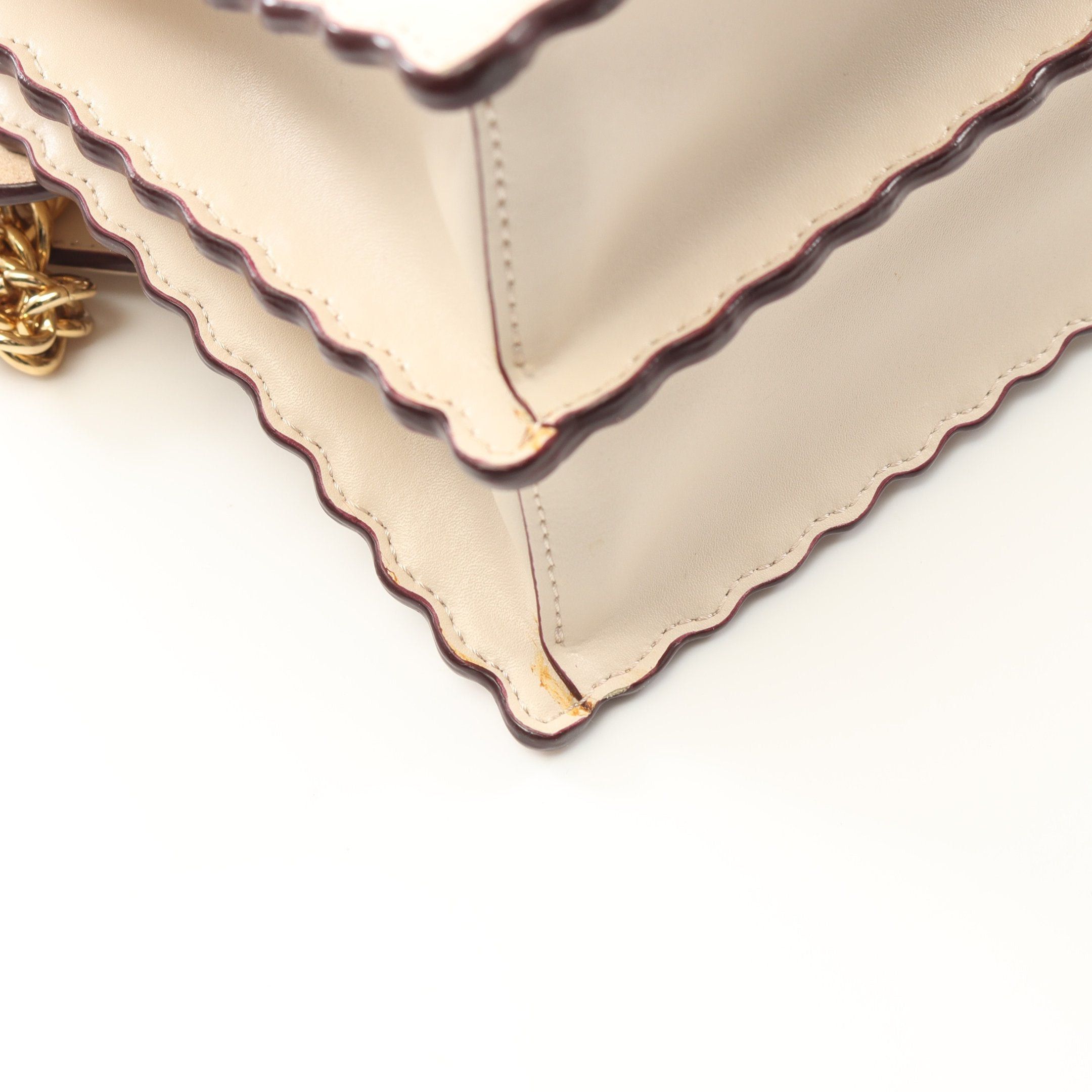 Fendi Fendi Kan I Handbag Leather Light Beige Size ONE SIZE - 6 Thumbnail