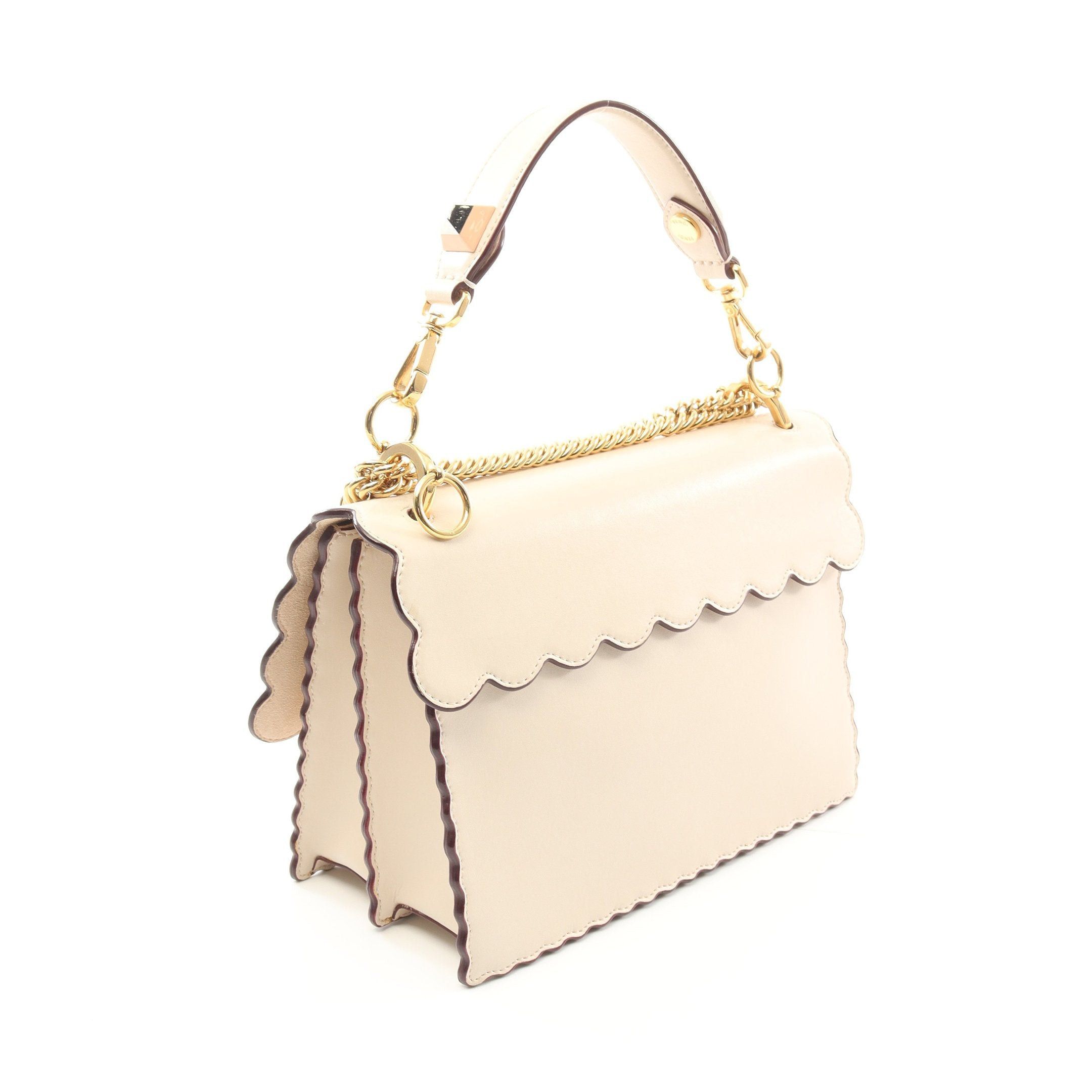 Fendi Fendi Kan I Handbag Leather Light Beige Size ONE SIZE - 2 Thumbnail