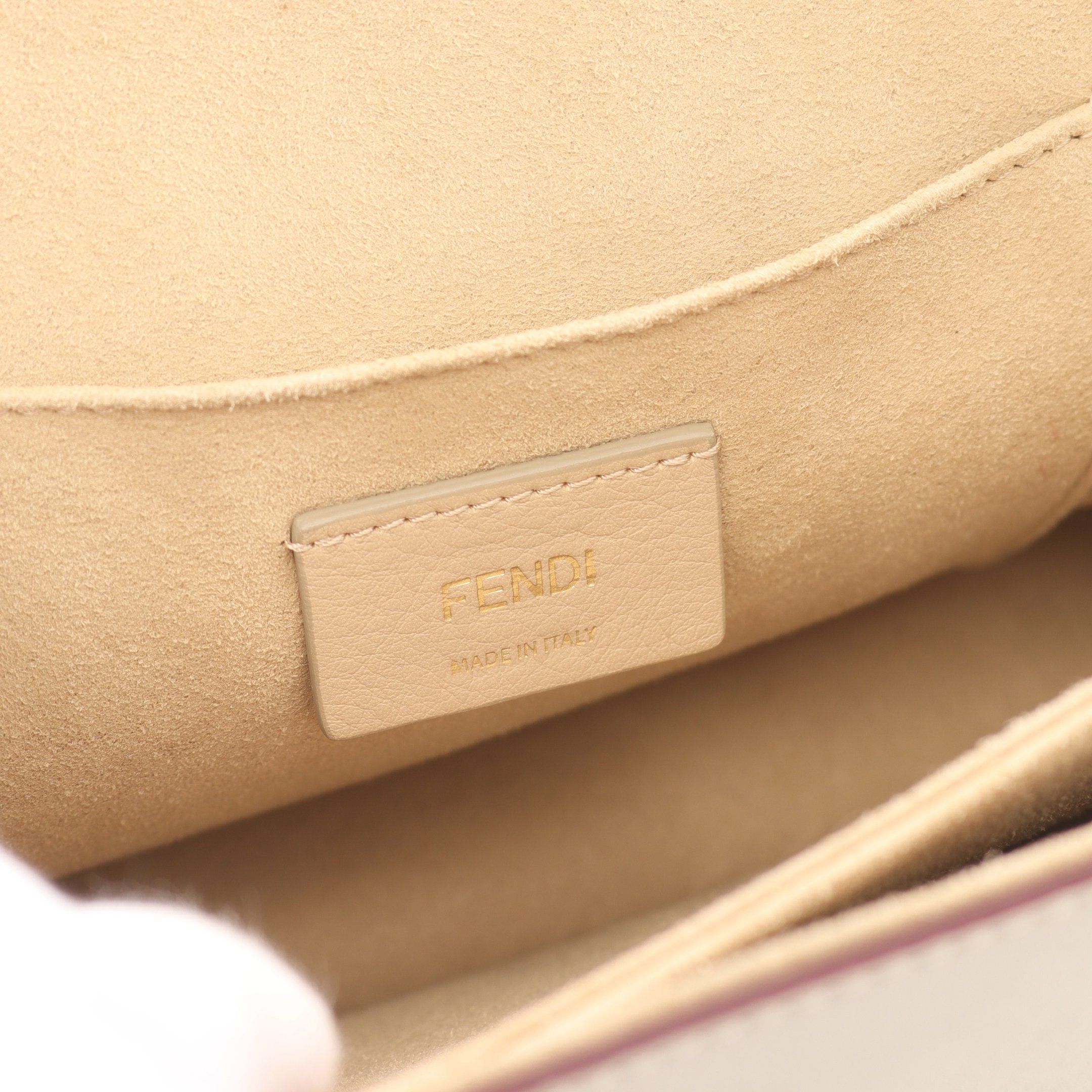 Fendi Fendi Kan I Handbag Leather Light Beige Size ONE SIZE - 4 Thumbnail