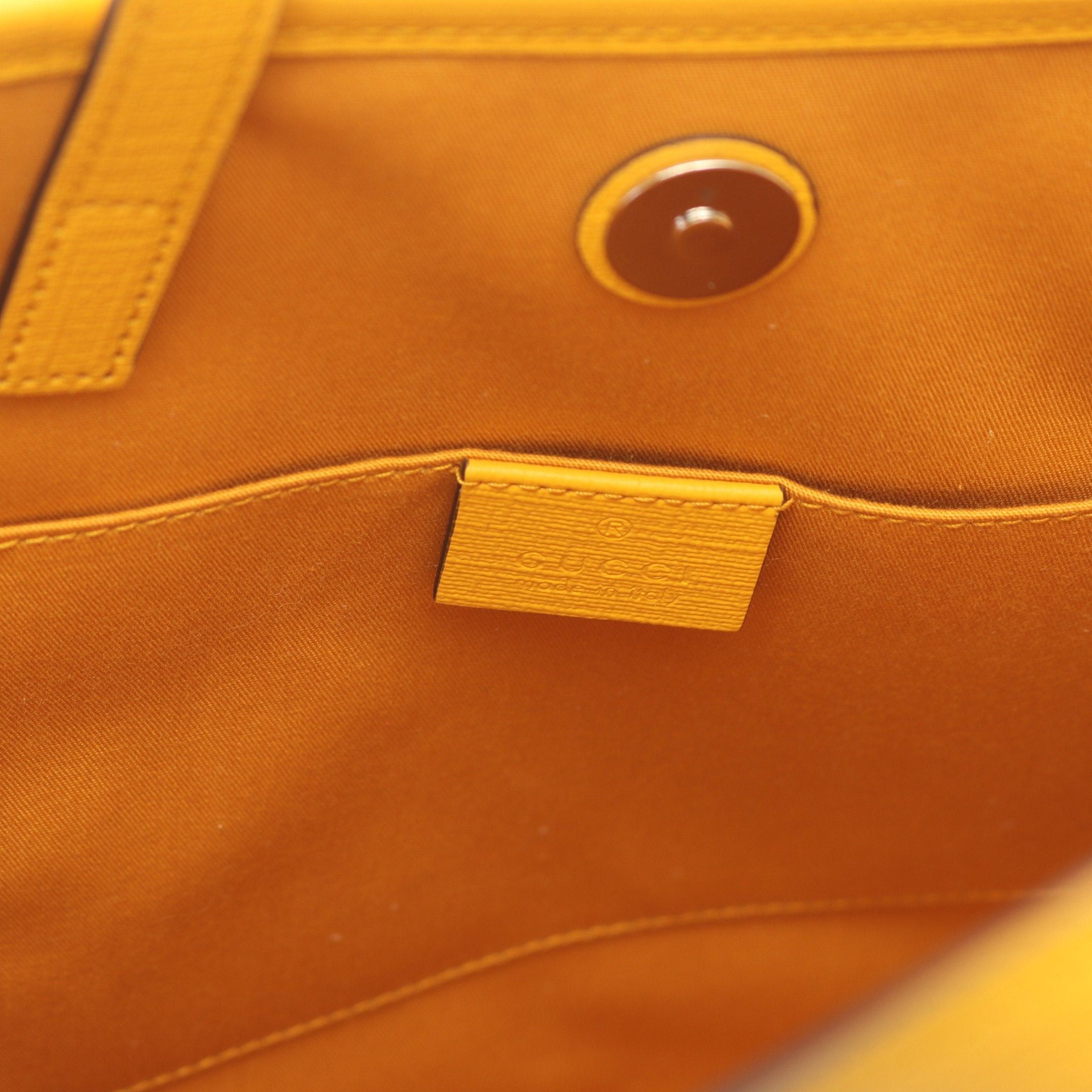 Gucci Gucci Children'S Interlocking G Snail Handbag Tote Bag Leather Navy Yellow Red Kids Size ONE SIZE - 4 Thumbnail
