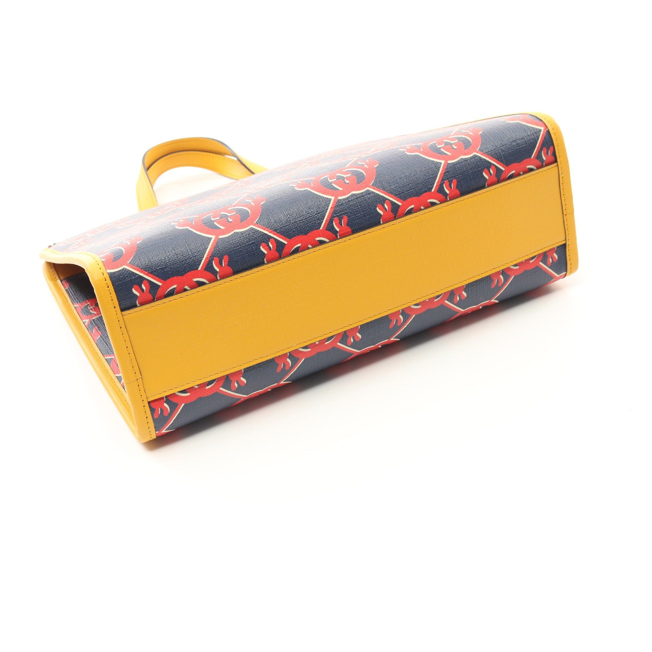 Gucci Gucci Children'S Interlocking G Snail Handbag Tote Bag Leather Navy Yellow Red Kids Size ONE SIZE - 5 Thumbnail