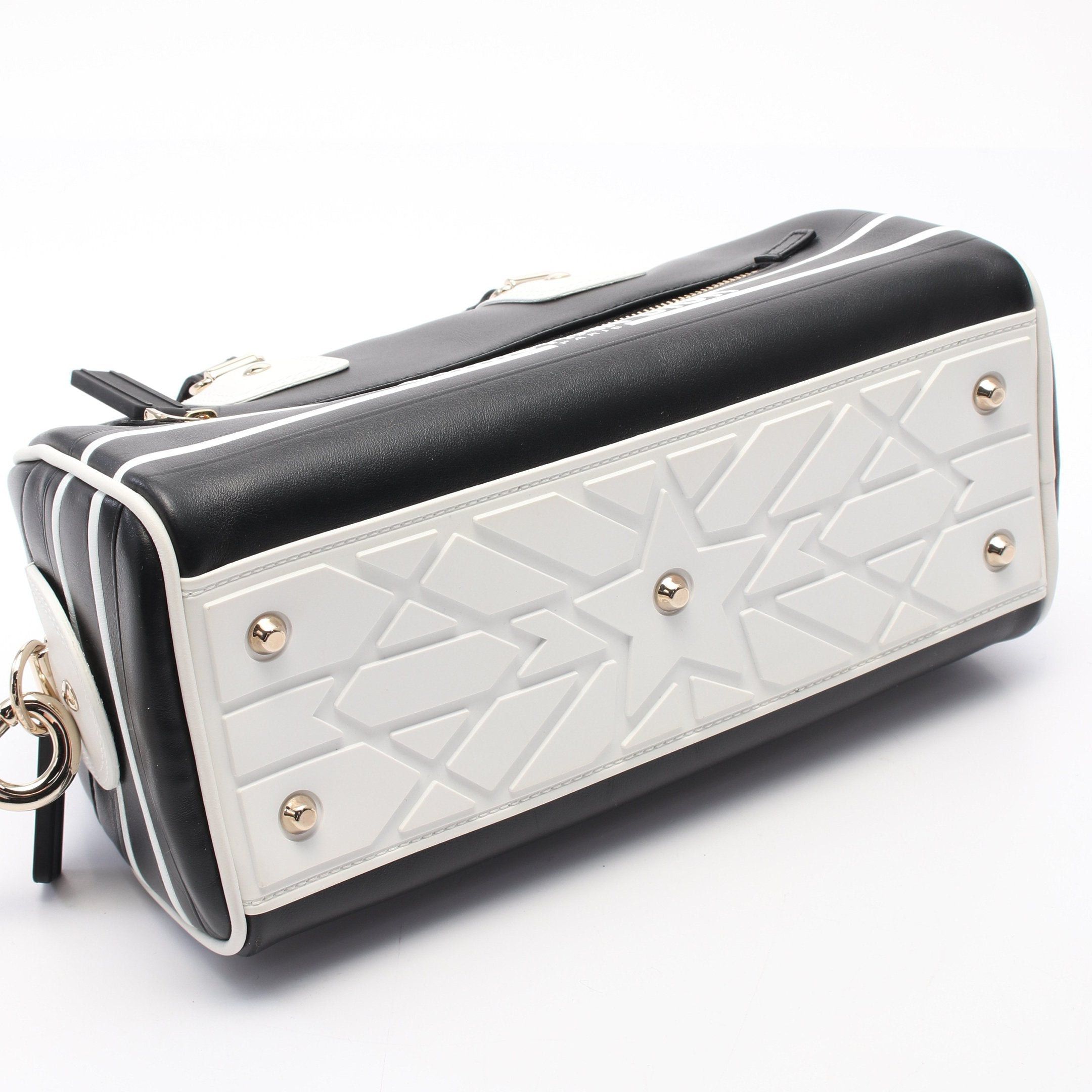 Dior Dior Vibe Small Bowling Bag Handbag Mini Boston Leather Black White Size ONE SIZE - 5 Thumbnail