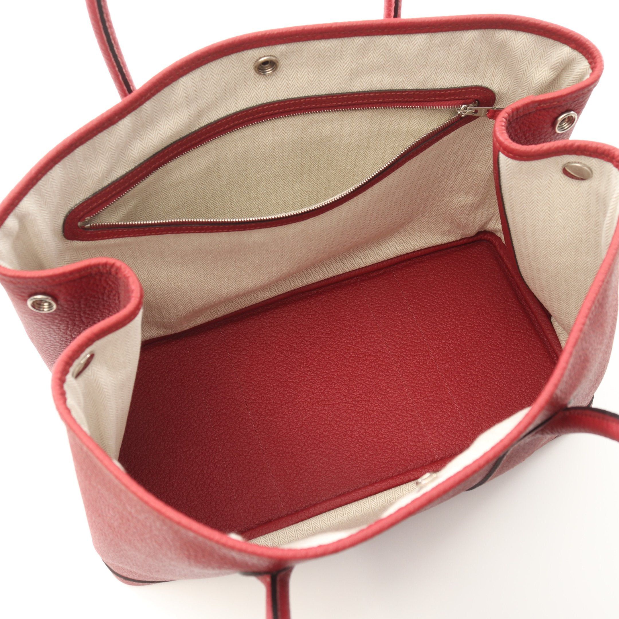 Hermes Hermes Garden Party Pm Rouge Garance Handbag Tote Bag Vash Country Red Silver Hardware D Stamp Size ONE SIZE - 3 Thumbnail