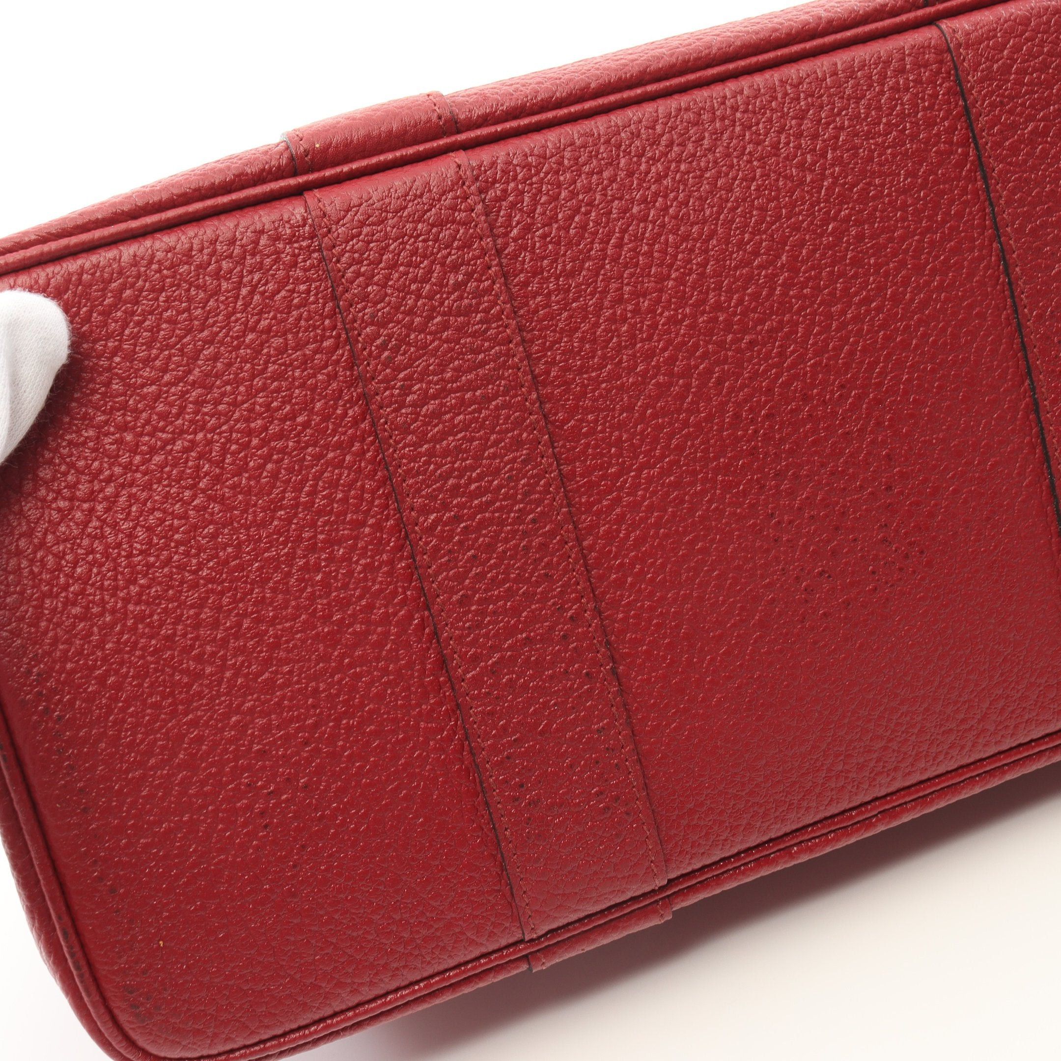 Hermes Hermes Garden Party Pm Rouge Garance Handbag Tote Bag Vash Country Red Silver Hardware D Stamp Size ONE SIZE - 7 Thumbnail