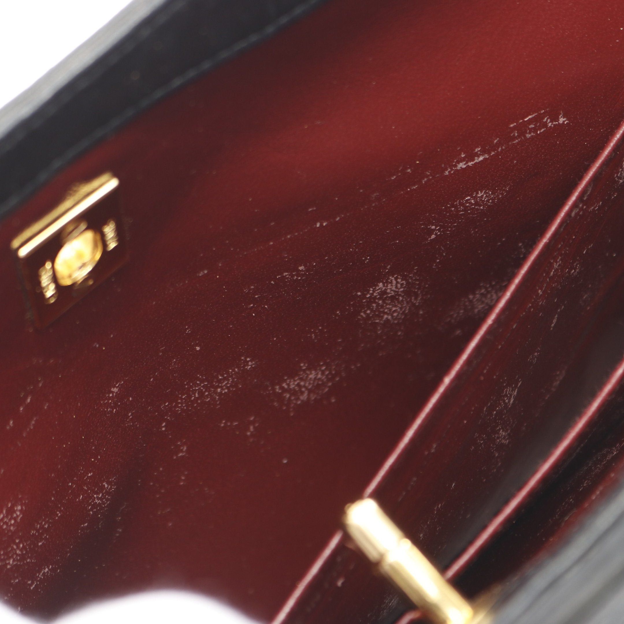 Chanel Chanel Matelasse Handbag Turn Lock Lambskin Black Gold Hardware Size ONE SIZE - 13 Thumbnail