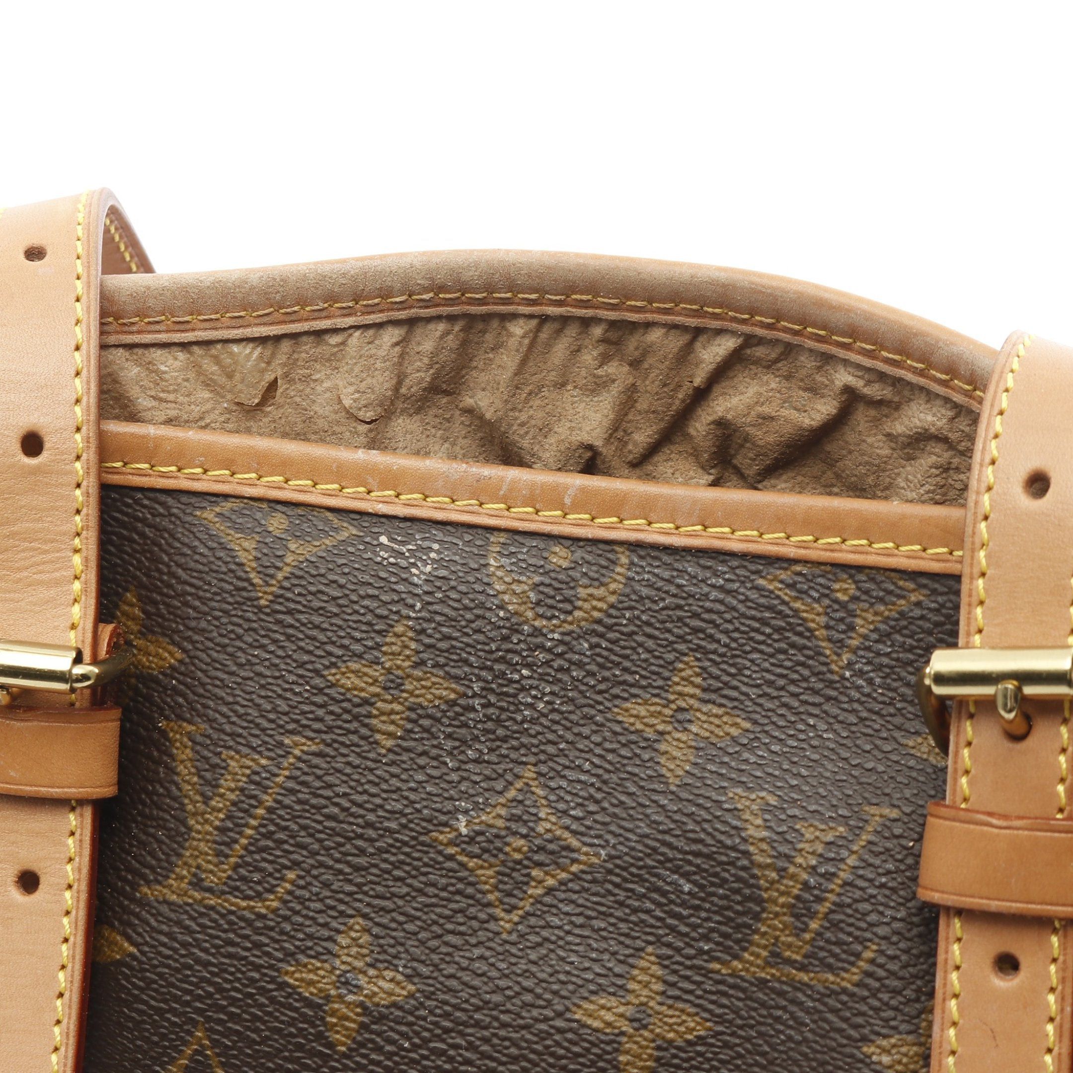 Louis Vuitton Louis Vuitton Bucket Gm Monogram Shoulder Bag Leather Brown Size ONE SIZE - 12 Thumbnail