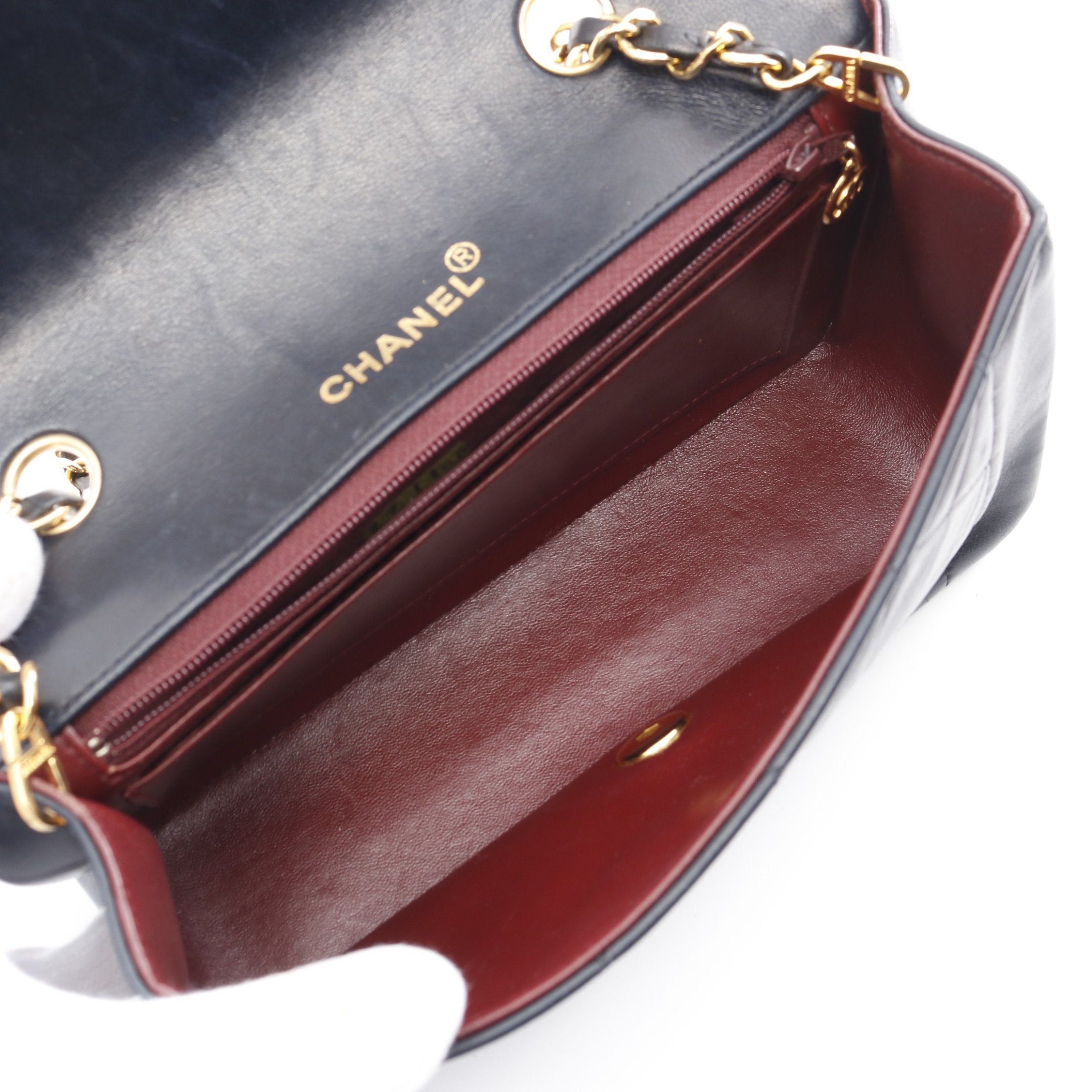 Chanel Chanel Matelasse Diana Flap Chain Shoulder Bag Lambskin Black Gold Hardware Size ONE SIZE - 3 Thumbnail