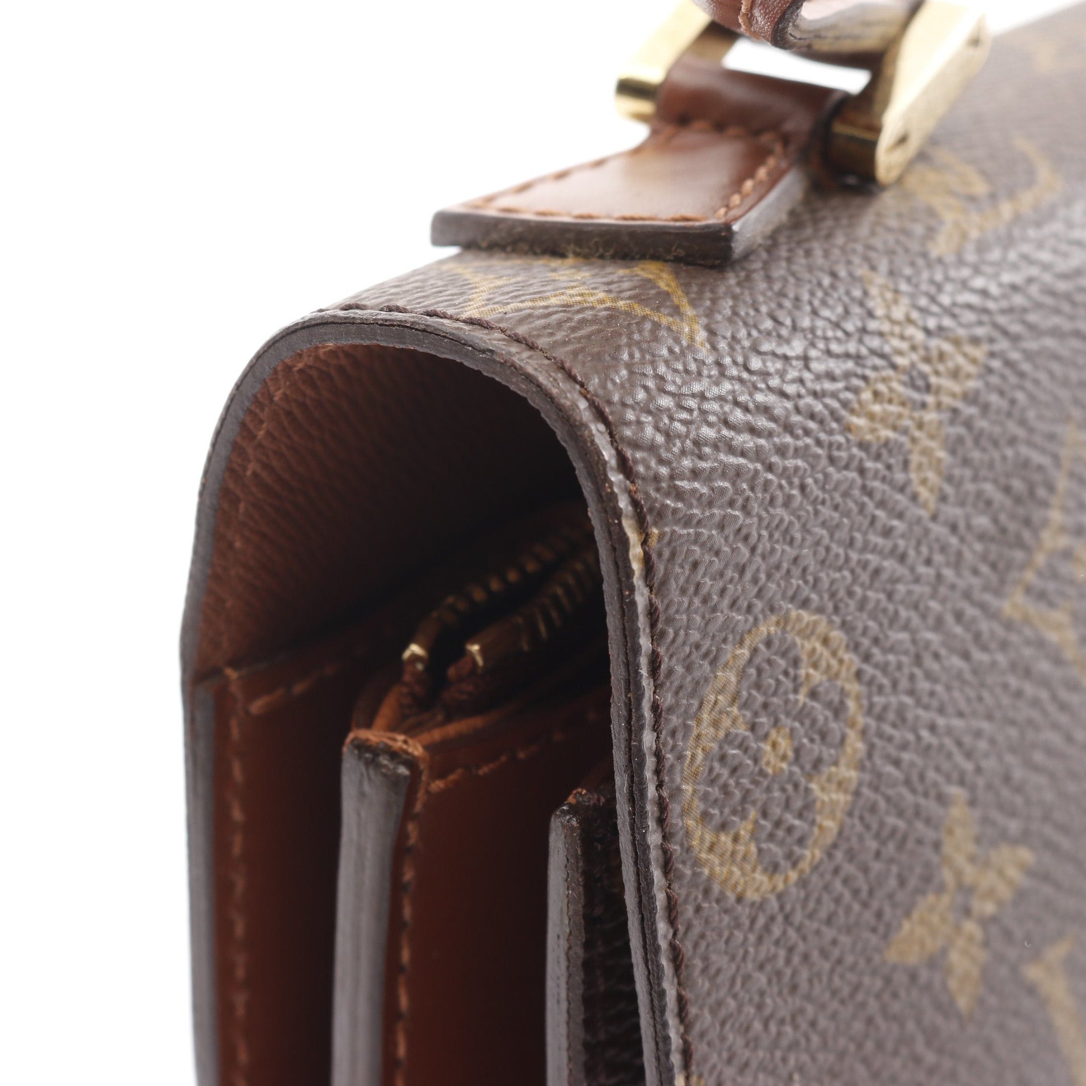 Louis Vuitton Louis Vuitton Concorde Monogram Handbag Leather Brown Size ONE SIZE - 12 Thumbnail