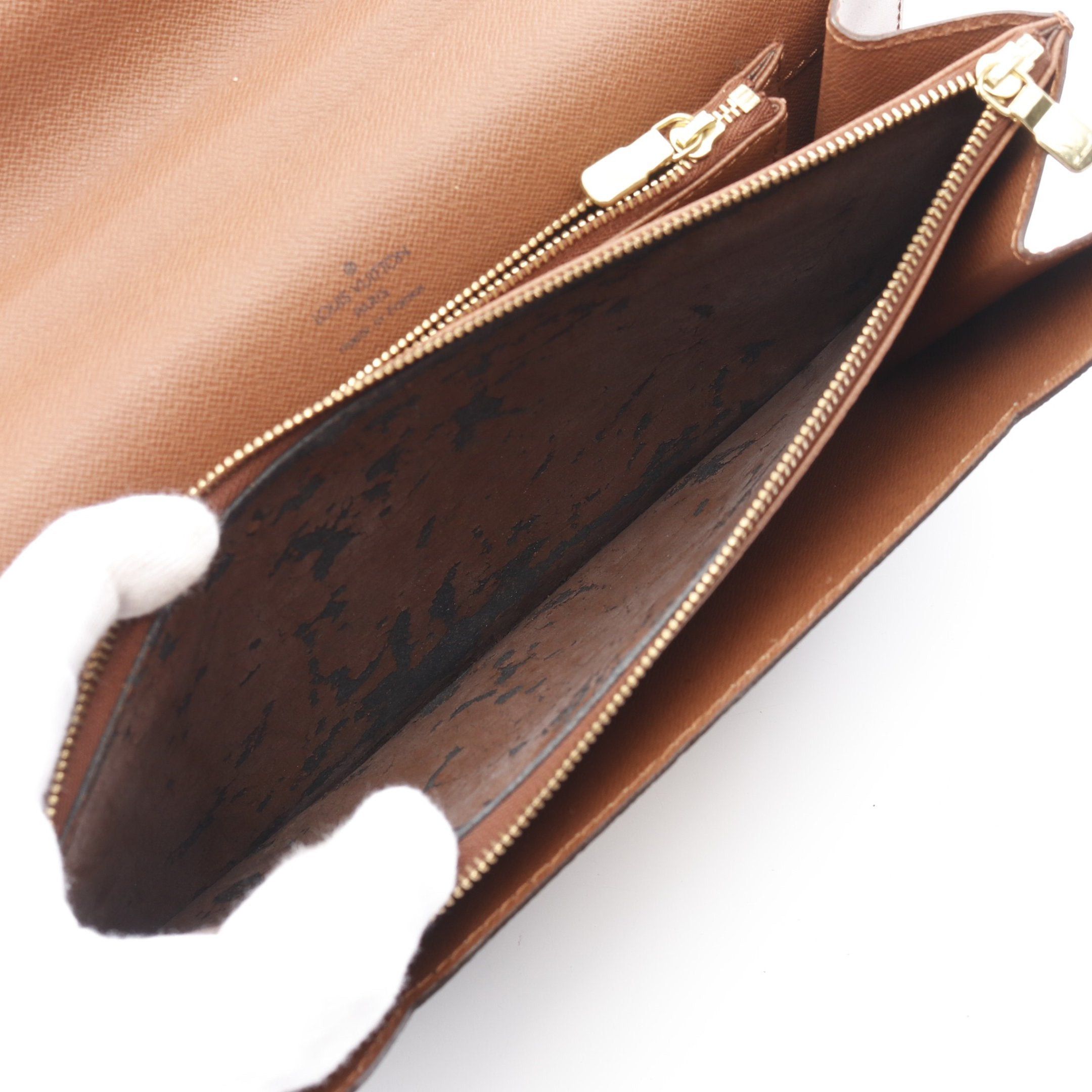 Louis Vuitton Louis Vuitton Concorde Monogram Handbag Leather Brown Size ONE SIZE - 8 Thumbnail