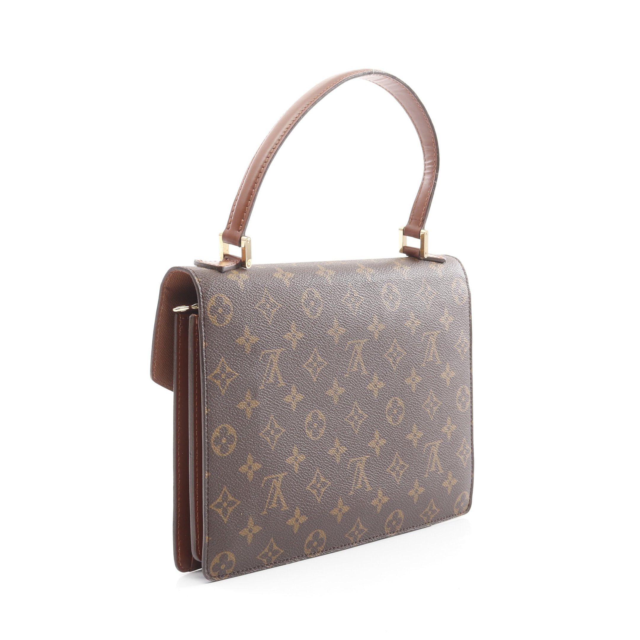 Louis Vuitton Louis Vuitton Concorde Monogram Handbag Leather Brown Size ONE SIZE - 2 Thumbnail