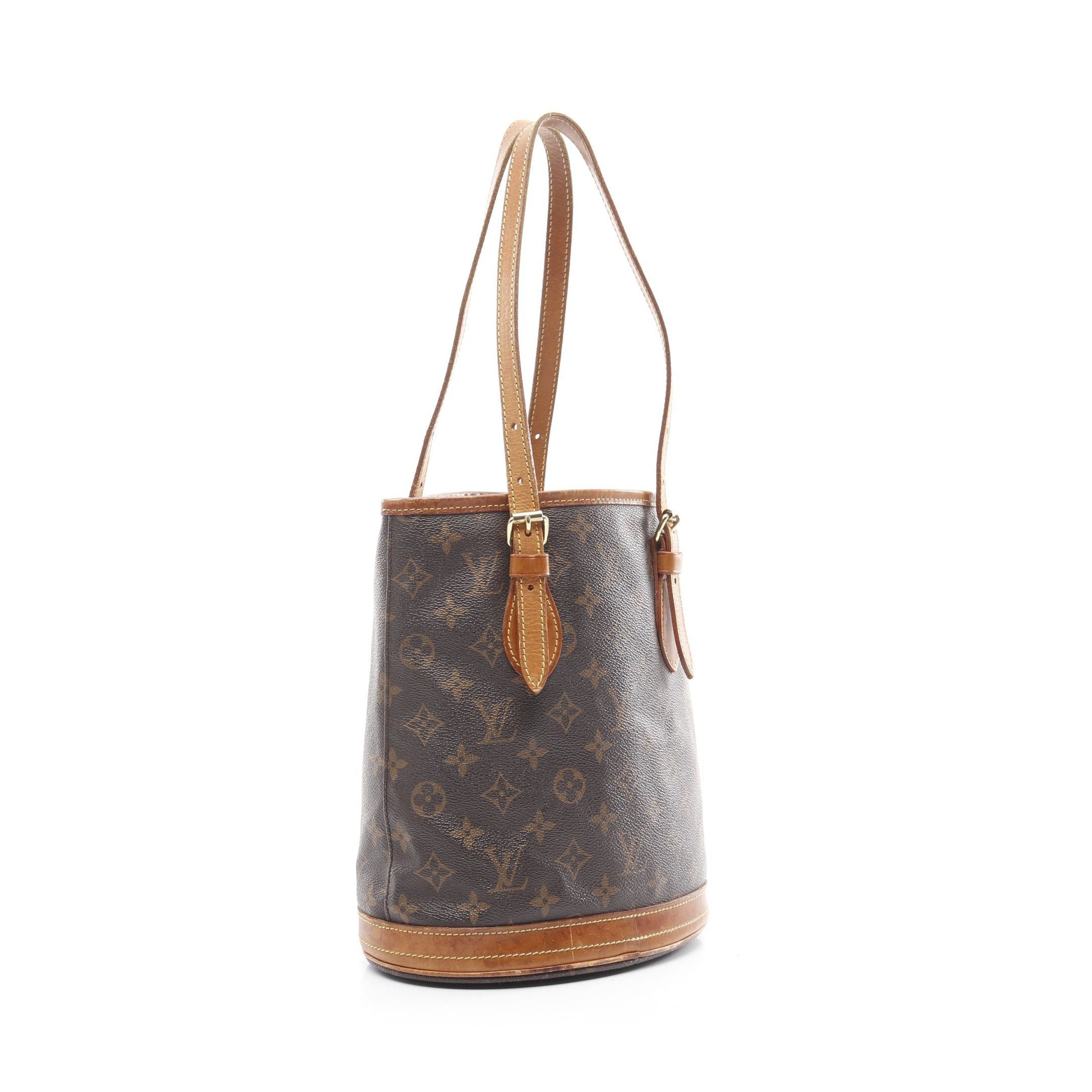 Louis Vuitton Louis Vuitton Bucket Pm Monogram Handbag Leather Brown Size ONE SIZE - 2 Thumbnail