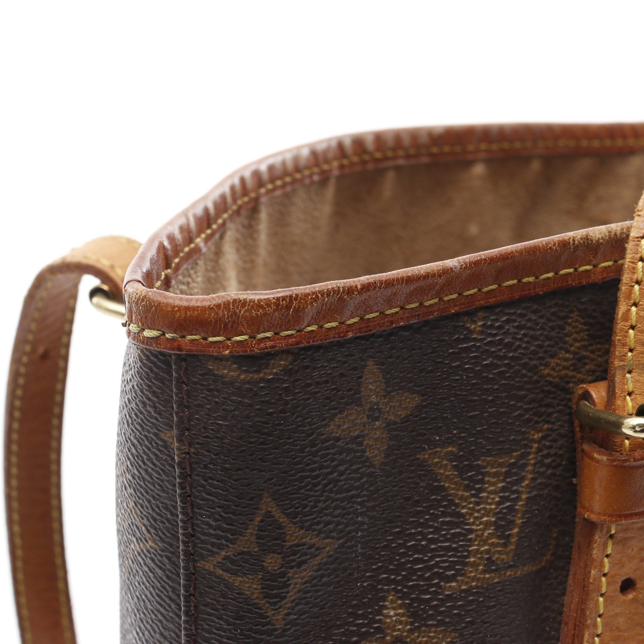 Louis Vuitton Louis Vuitton Bucket Pm Monogram Handbag Leather Brown Size ONE SIZE - 14 Thumbnail