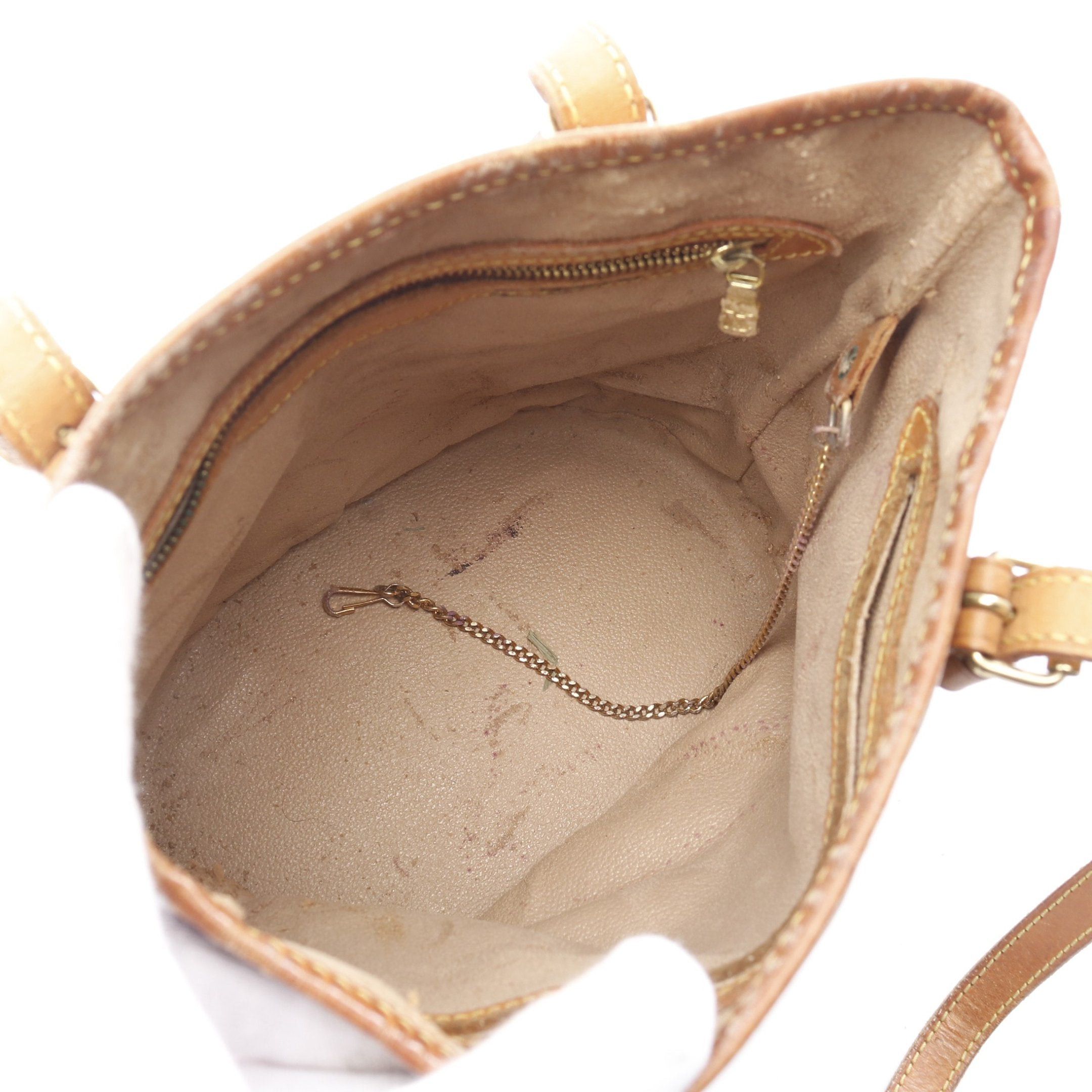 Louis Vuitton Louis Vuitton Bucket Pm Monogram Handbag Leather Brown Size ONE SIZE - 3 Thumbnail