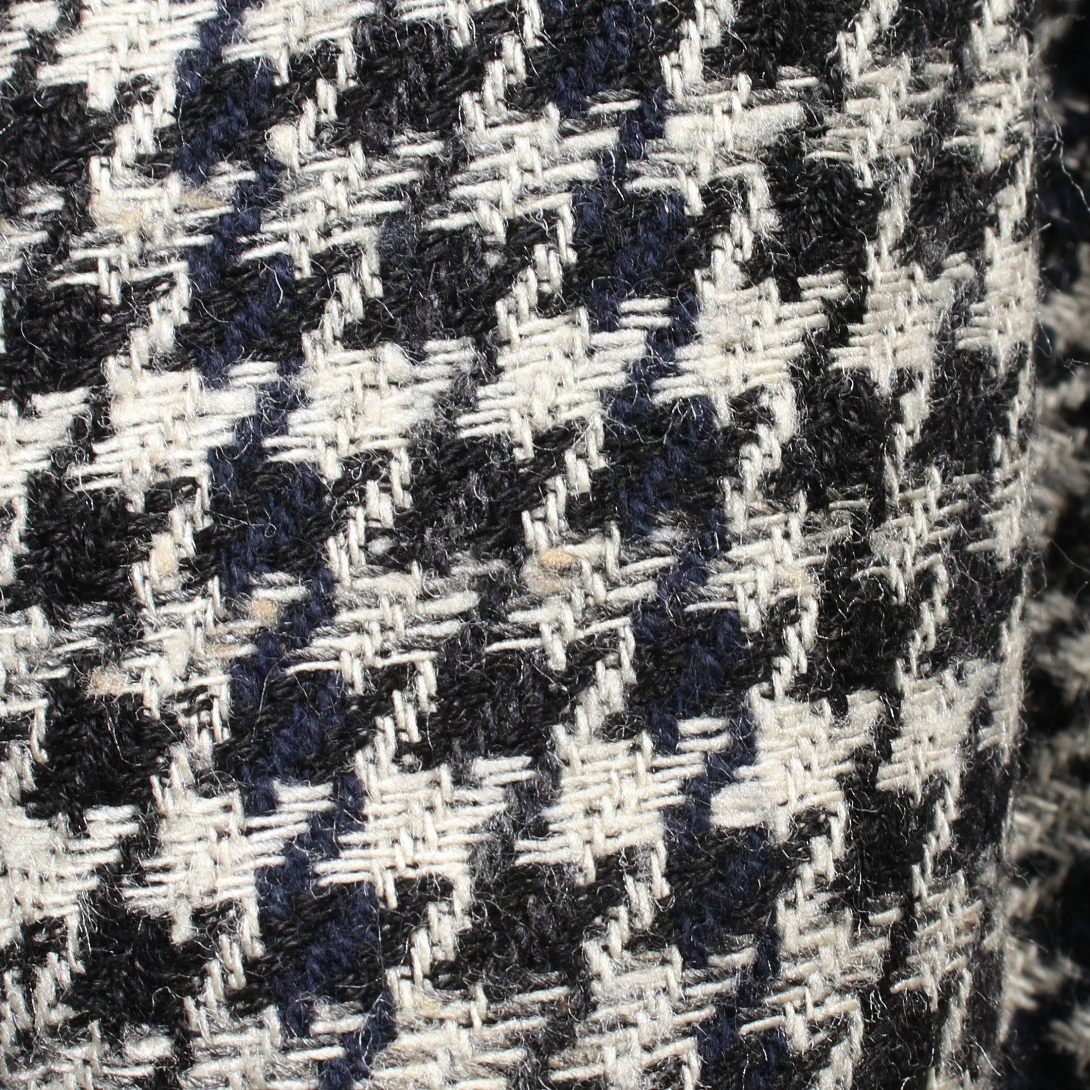 Chanel Chanel Tweed Skirt Suit Set Up Houndstooth Silk Linen Wool Off White Black Navy Fringe 07A Size ONE SIZE - 9 Thumbnail