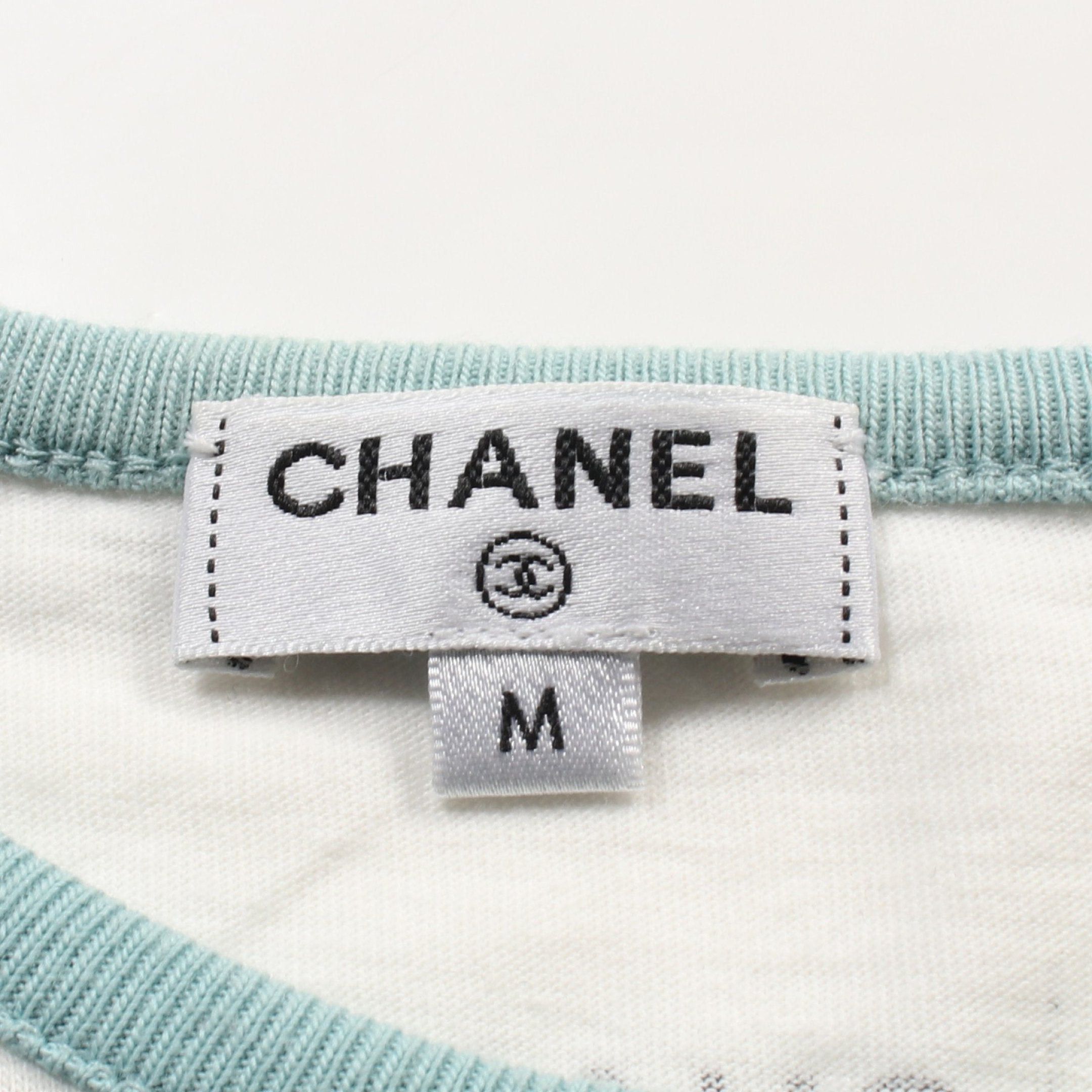 Chanel Chanel Coco Mark T-Shirt Crew Neck Cotton White Pink Multicolor Size ONE SIZE - 3 Thumbnail