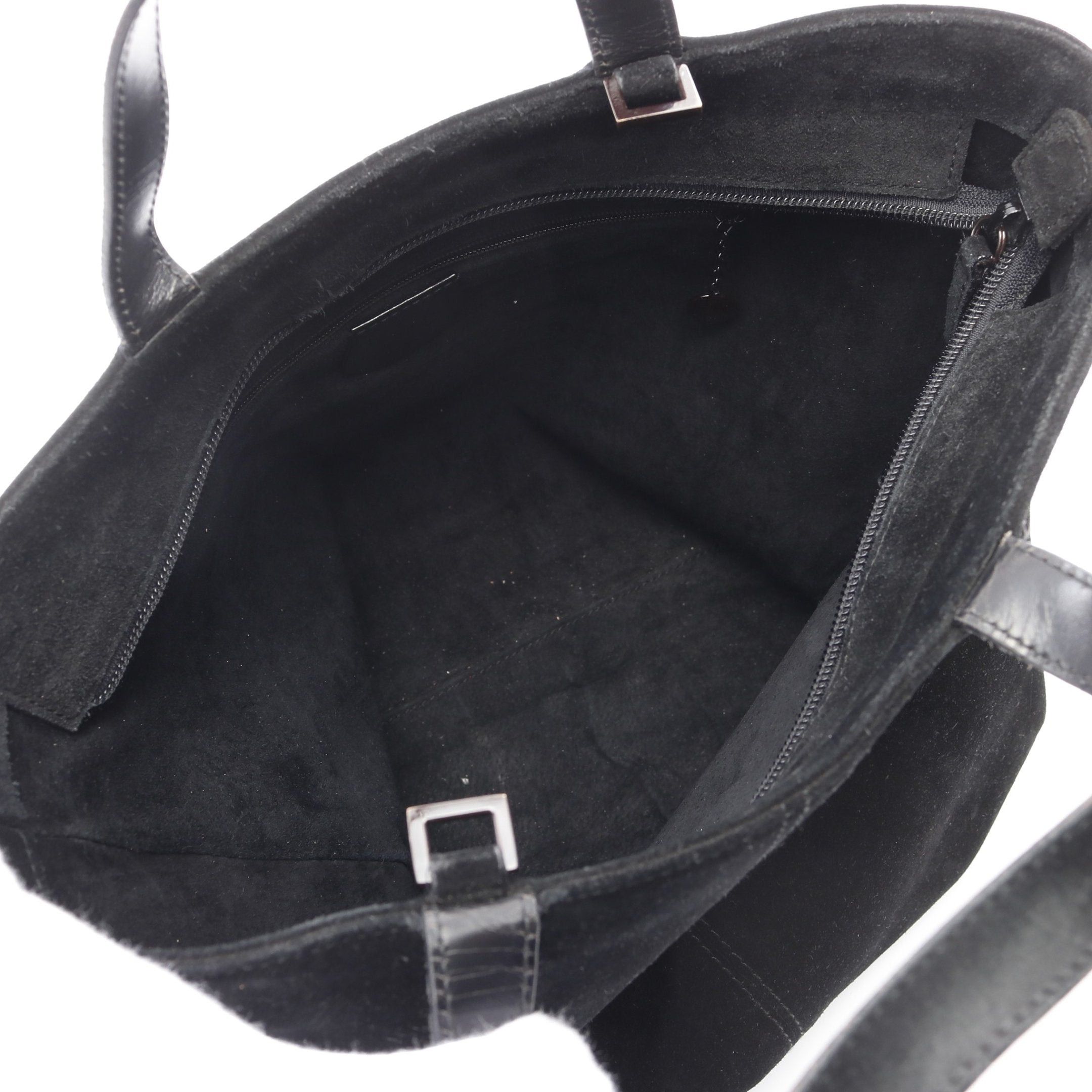 Gucci Gucci Handbag Tote Bag Suede Leather Black Size ONE SIZE - 3 Thumbnail