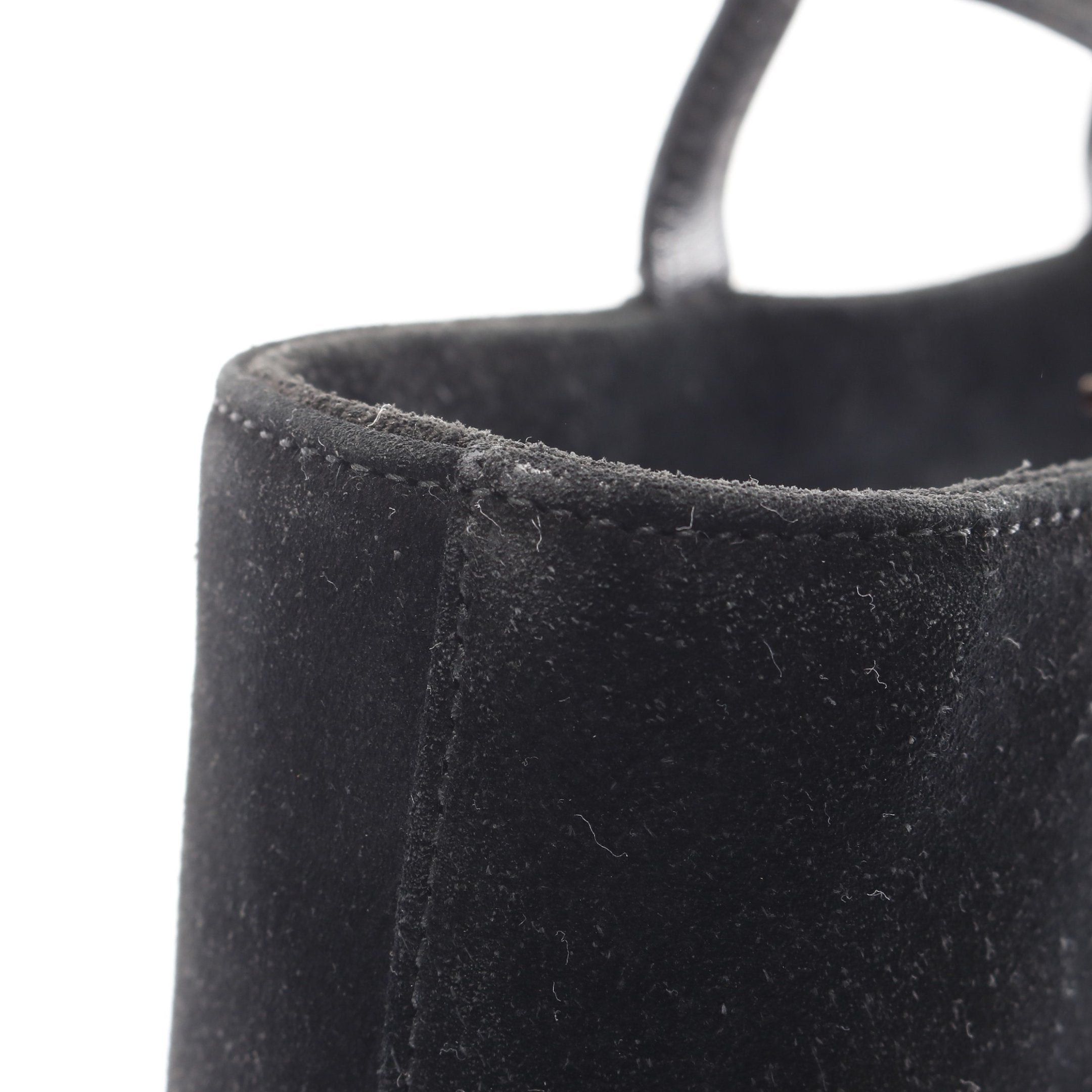 Gucci Gucci Handbag Tote Bag Suede Leather Black Size ONE SIZE - 8 Thumbnail