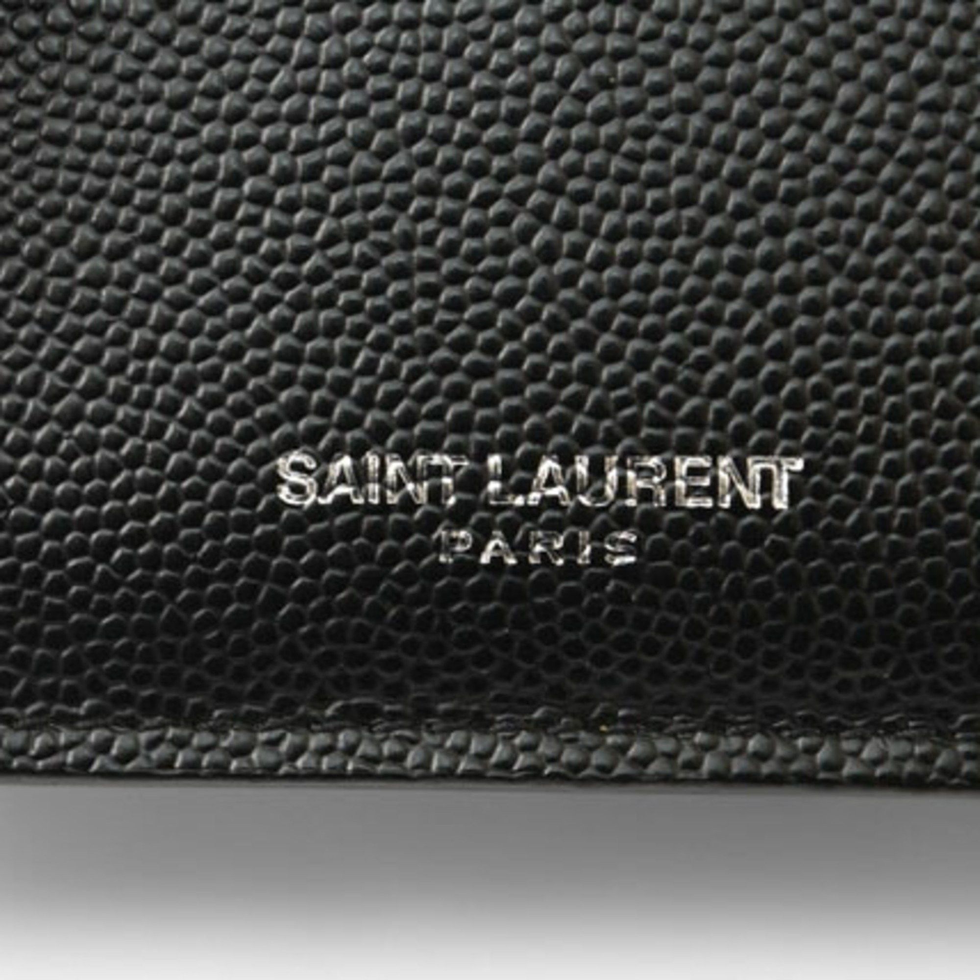 Yves Saint Laurent Yves Saint Laurent YSL SAINT LAURENT PARIS Coin Case Card Ship Pouch Calf Leather Black 458589 Size ONE SIZE - 5 Thumbnail