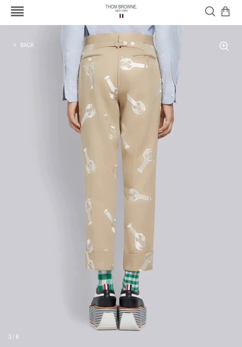 Thom Browne Rare Thom Browne Khaki Embroidered Casual Pants-dmc Size US 30 / EU 46 - 7 Thumbnail