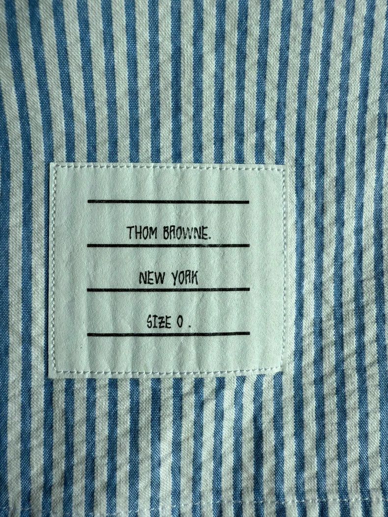 Thom Browne Blue Striped Short Sleeve Shirt-dmc Size US S / EU 44-46 / 1 - 4 Thumbnail