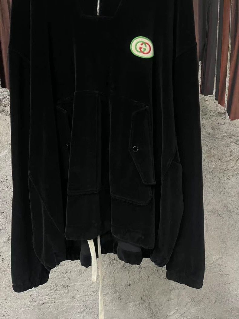 Gucci Gucci Velvet Half-Zip Hoodie-dmc Size US M / EU 48-50 / 2 - 4 Thumbnail