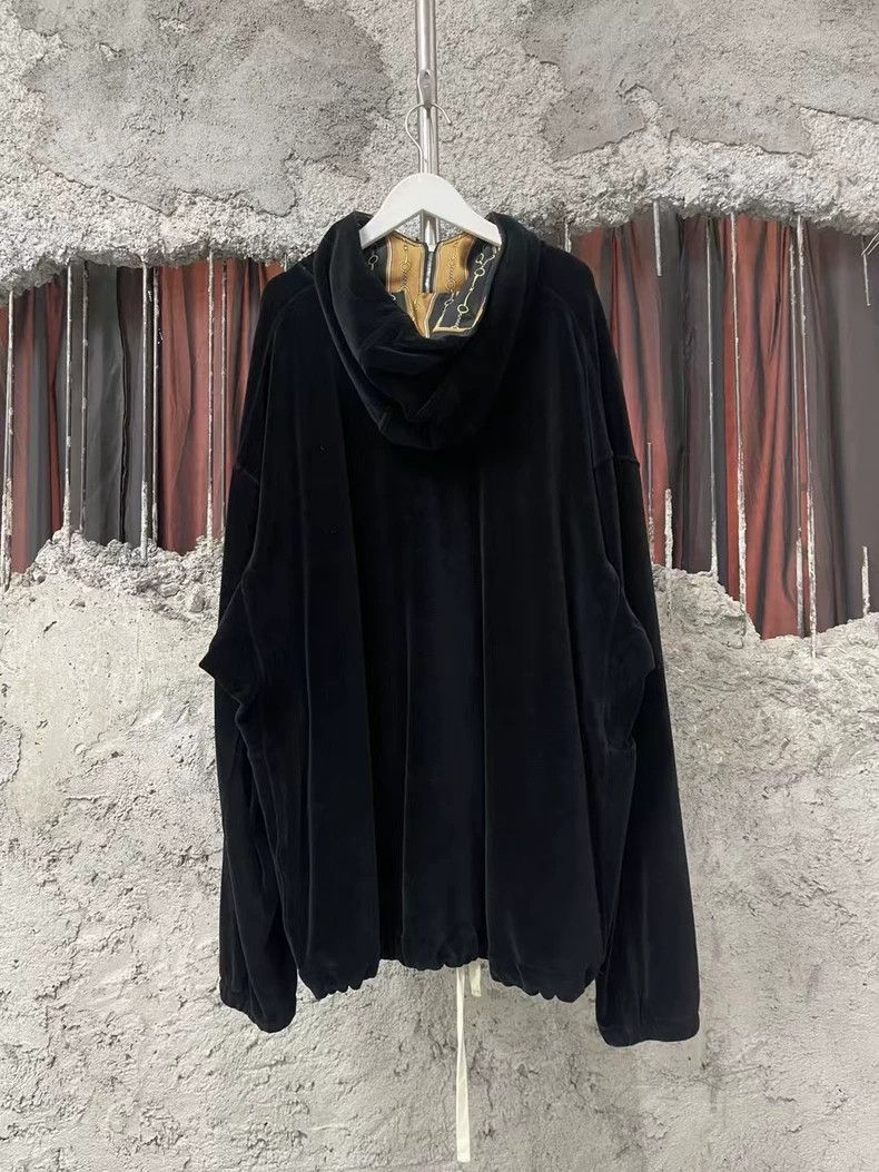 Gucci Gucci Velvet Half-Zip Hoodie-dmc Size US M / EU 48-50 / 2 - 2 Thumbnail
