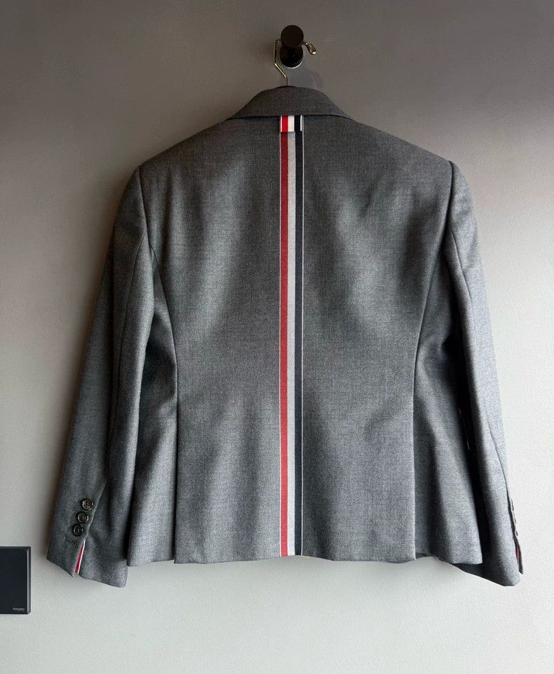 Thom Browne Thom Browne Grey Tailored Blazer with Stripes-dmc Size US M / EU 48-50 / 2 - 2 Thumbnail