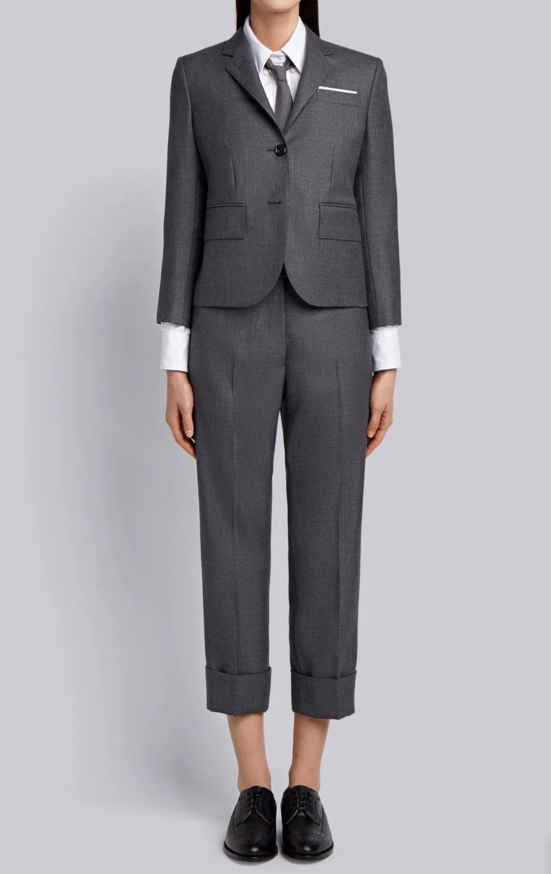Thom Browne Thom Browne Grey Tailored Blazer with Stripes-dmc Size US M / EU 48-50 / 2 - 7 Thumbnail