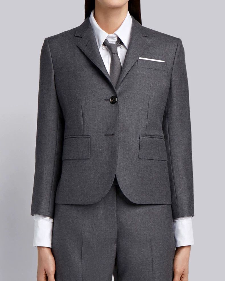 Thom Browne Thom Browne Grey Tailored Blazer with Stripes-dmc Size US M / EU 48-50 / 2 - 5 Thumbnail