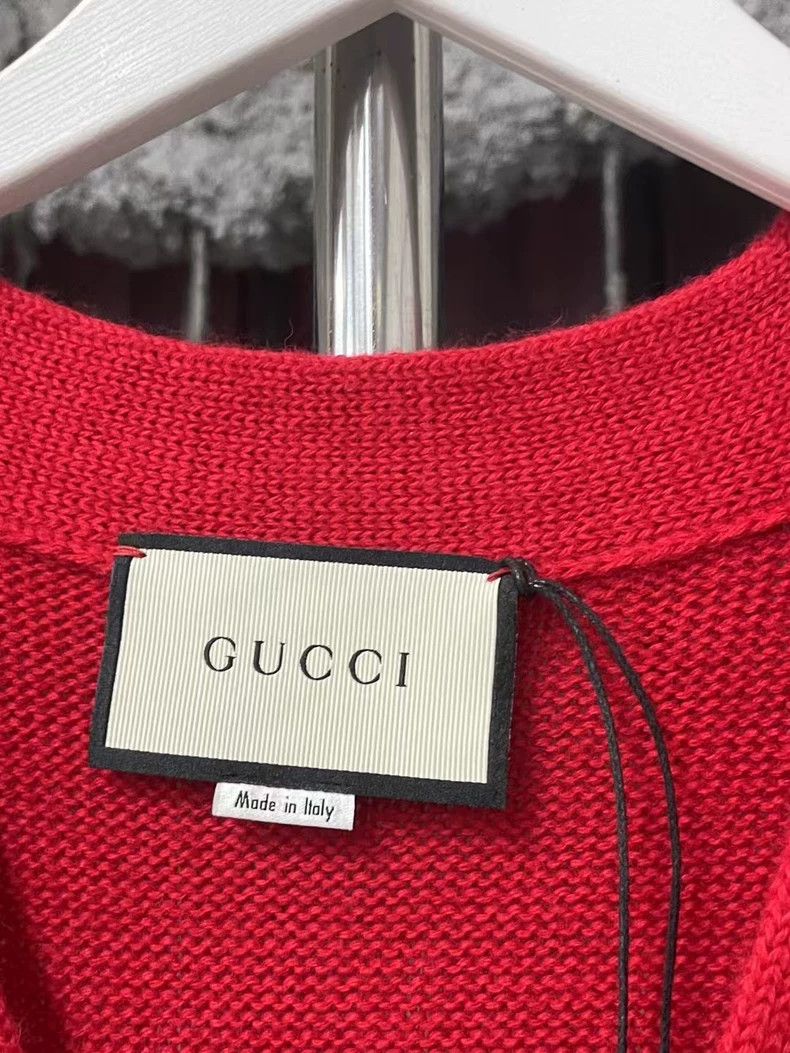Gucci Gucci Red and Navy Cardigan Sweater-dmc Size US XL / EU 56 / 4 - 5 Thumbnail