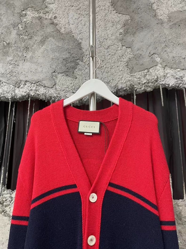 Gucci Gucci Red and Navy Cardigan Sweater-dmc Size US XL / EU 56 / 4 - 3 Thumbnail
