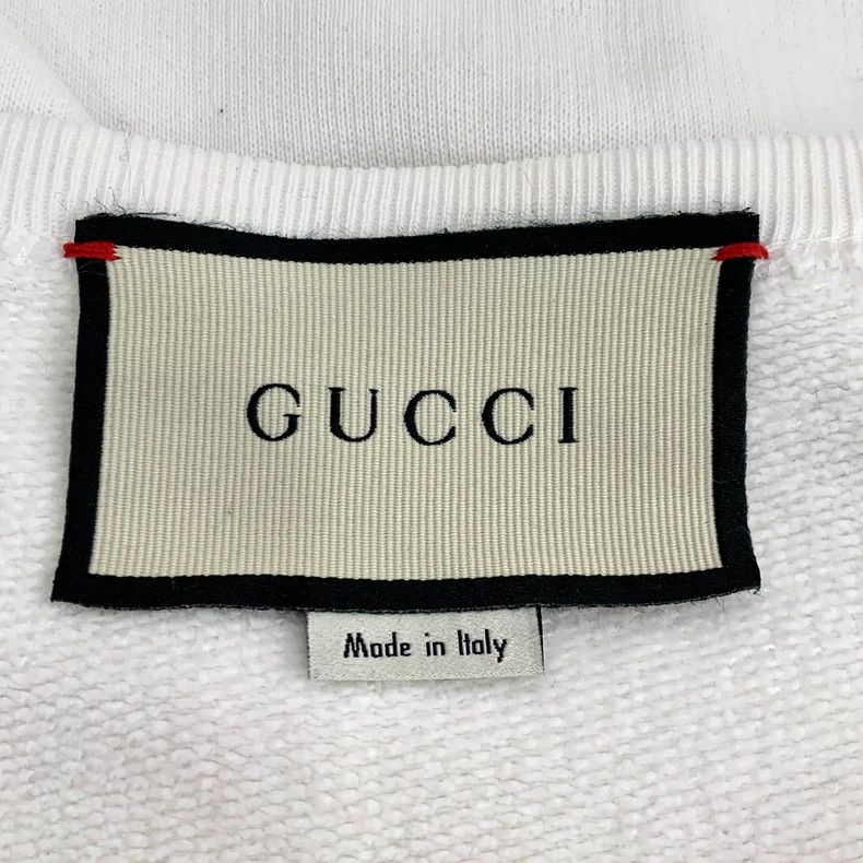 Gucci Gucci White Logo Print Cotton Sweatshirt-dmc Size US XS / EU 42 / 0 - 6 Thumbnail