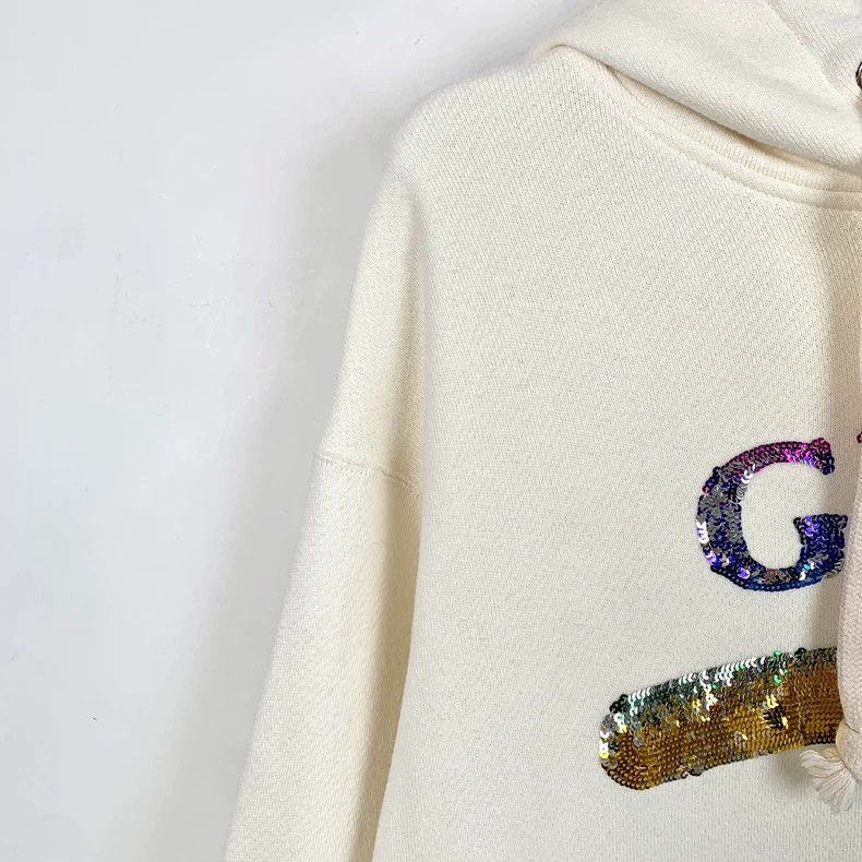 Gucci Gucci Logo Sequin Hooded Sweatshirt-dmc Size US XS / EU 42 / 0 - 3 Thumbnail
