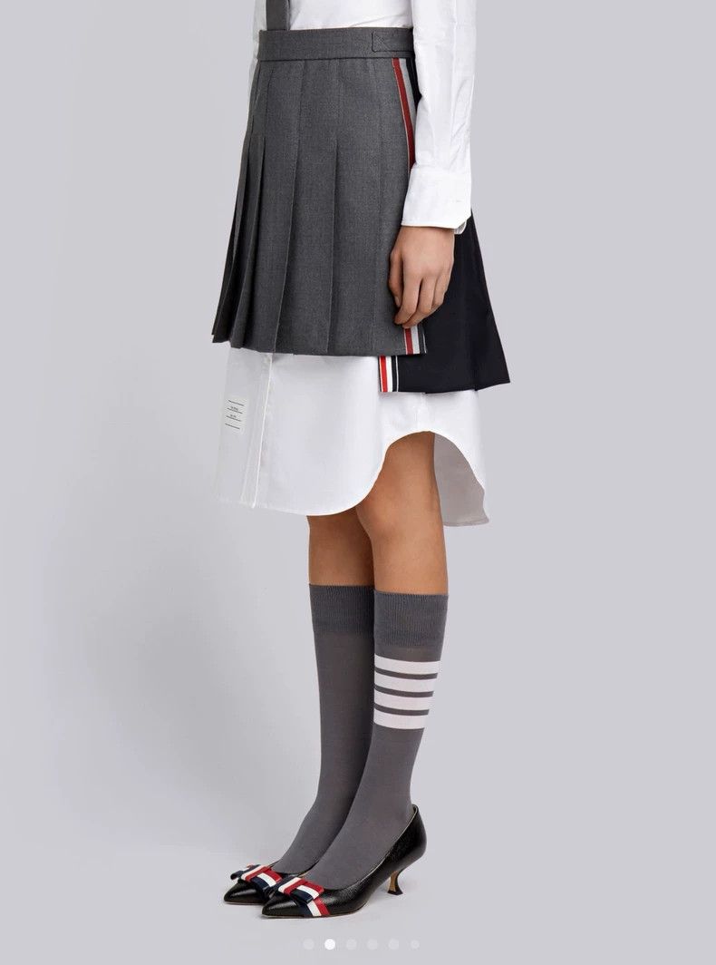 Thom Browne Rare Thom Browne Color Block Pleated Skirt-dmc Size US 38 / EU 54 - 8 Thumbnail