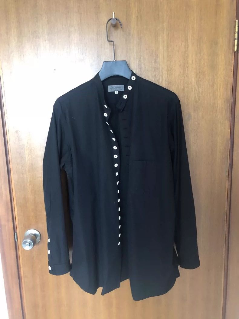 Yohji Yamamoto Yohji Yamamoto Black Button-Up Shirt-dmc Size US M / EU 48-50 / 2 - 2 Thumbnail