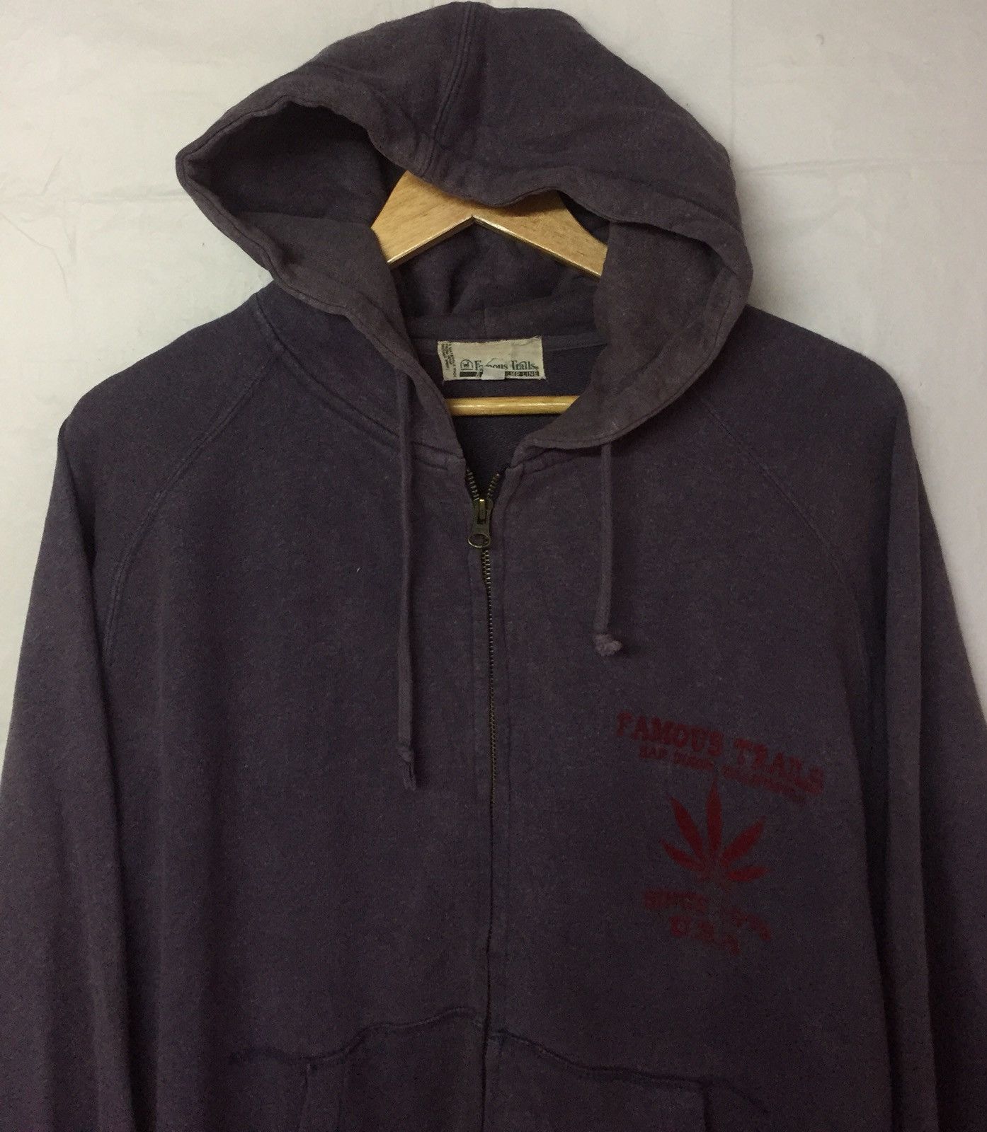 Japanese Brand Rare Vintage Famous Trails Marijuana Bob Marleys Hoodies /30 Size US L / EU 52-54 / 3 - 3 Thumbnail