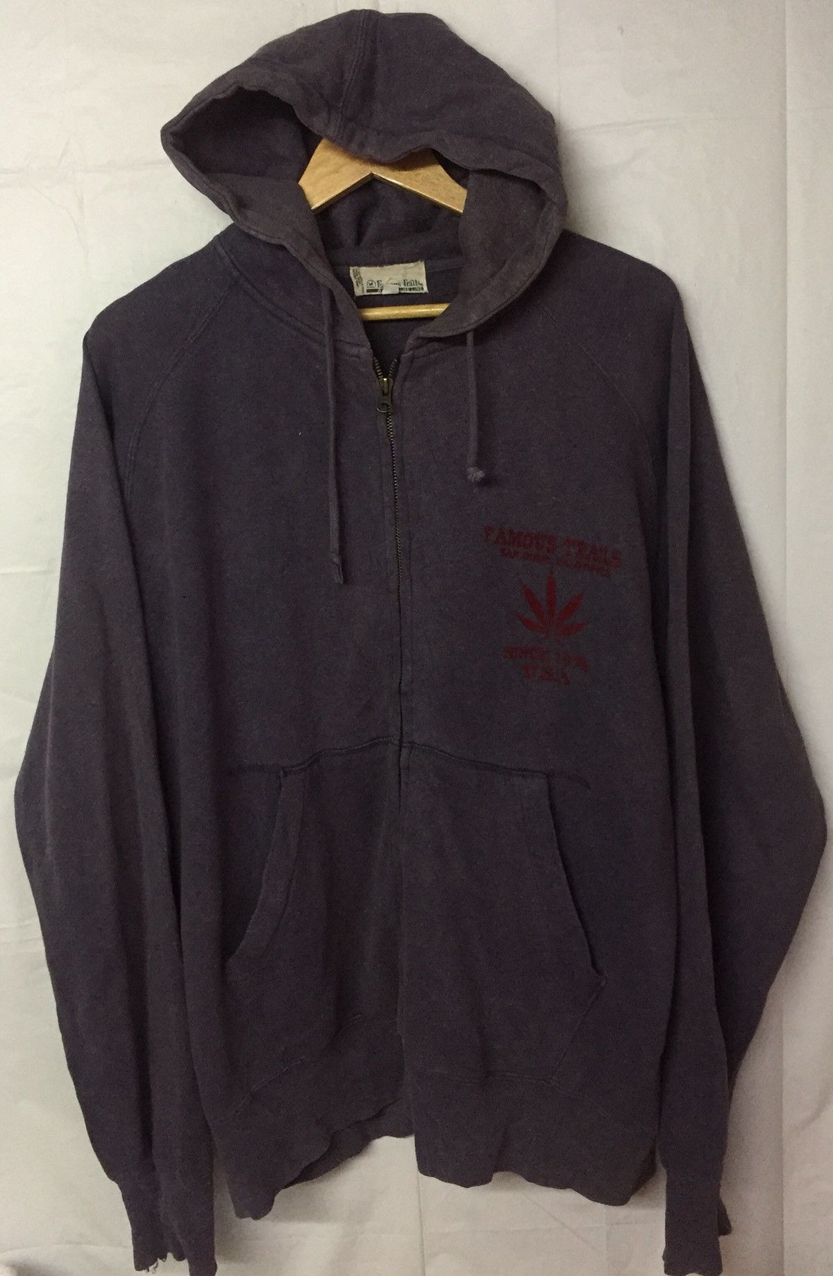 Japanese Brand Rare Vintage Famous Trails Marijuana Bob Marleys Hoodies /30 Size US L / EU 52-54 / 3 - 2 Thumbnail