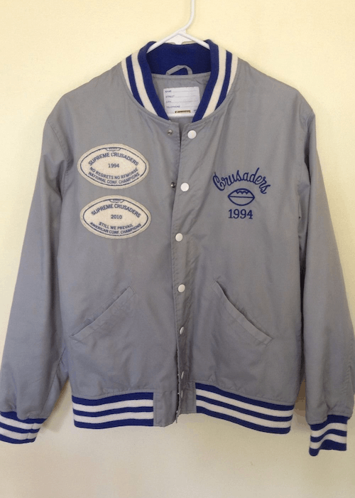 Supreme crusaders clearance varsity jacket