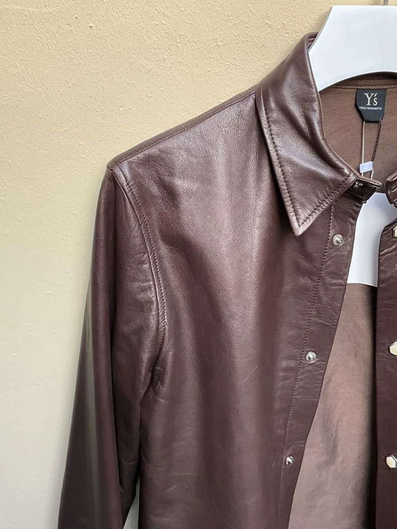 Yohji Yamamoto Brown Leather Shirt by Yohji Yamamoto-dmc Size US M / EU 48-50 / 2 - 5 Thumbnail